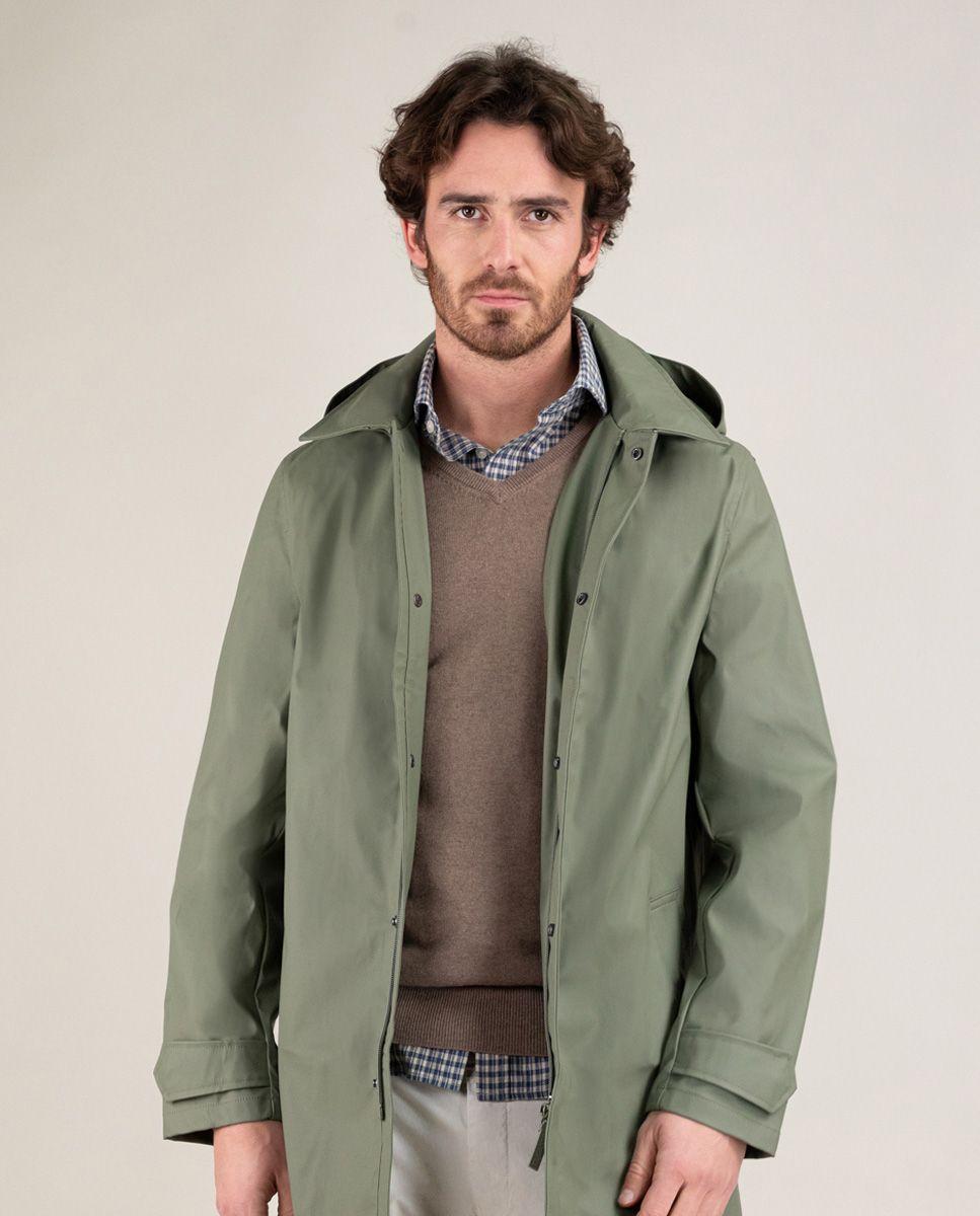 Gabardina Engomada Verde HOMBRE PV 25-1