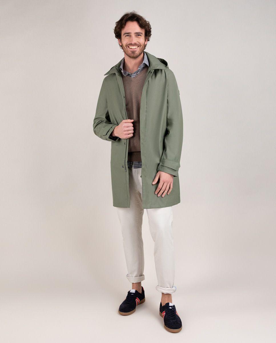Gabardina Engomada Verde HOMBRE PV 25-2