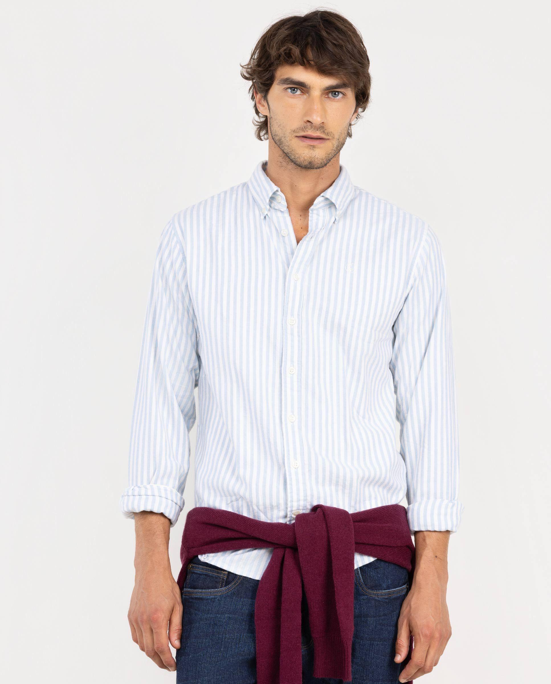 Camisa Franela Crudo Raya Kodak Celeste HOMBRE OI 25-0