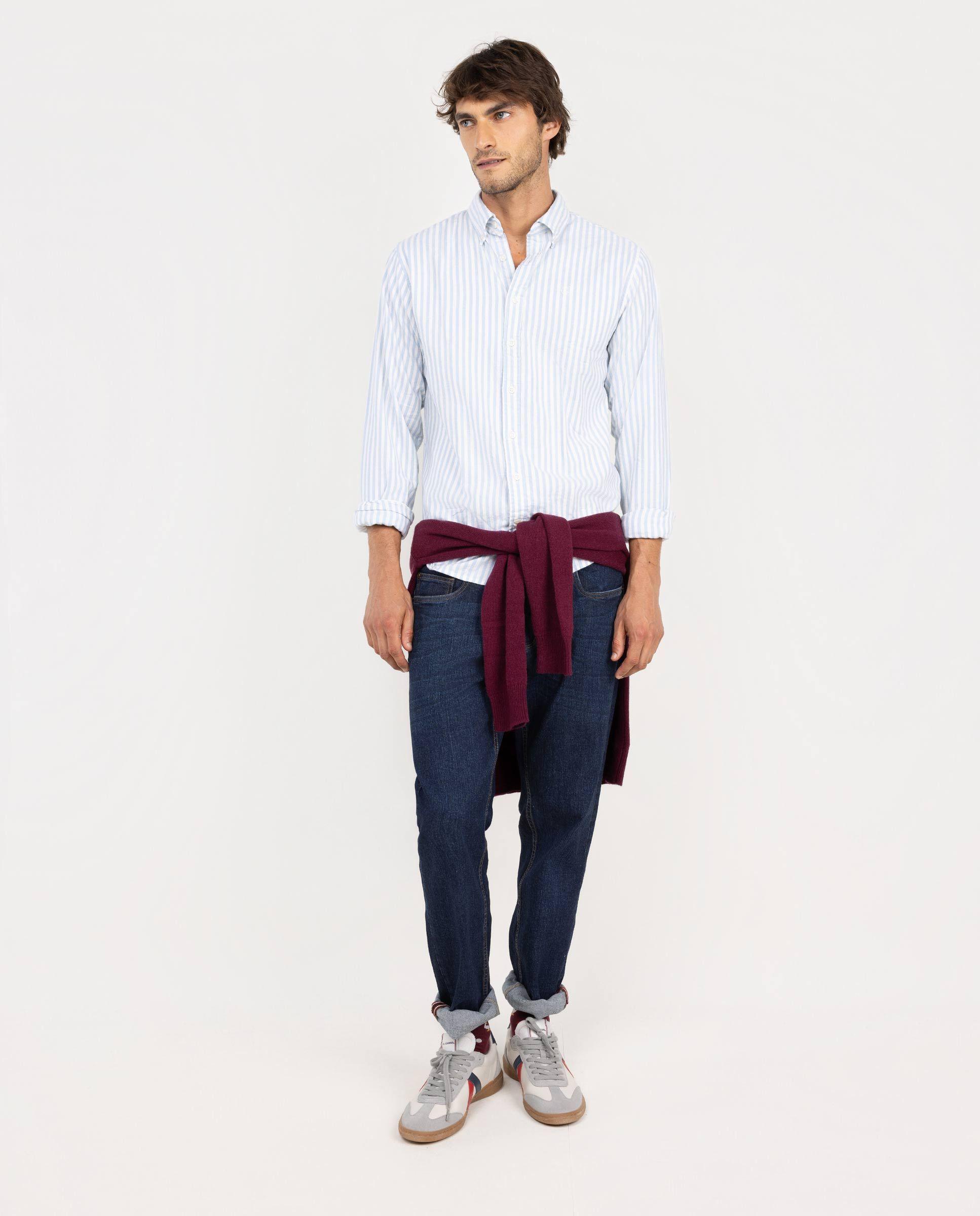 Camisa Franela Crudo Raya Kodak Celeste HOMBRE OI 25-1