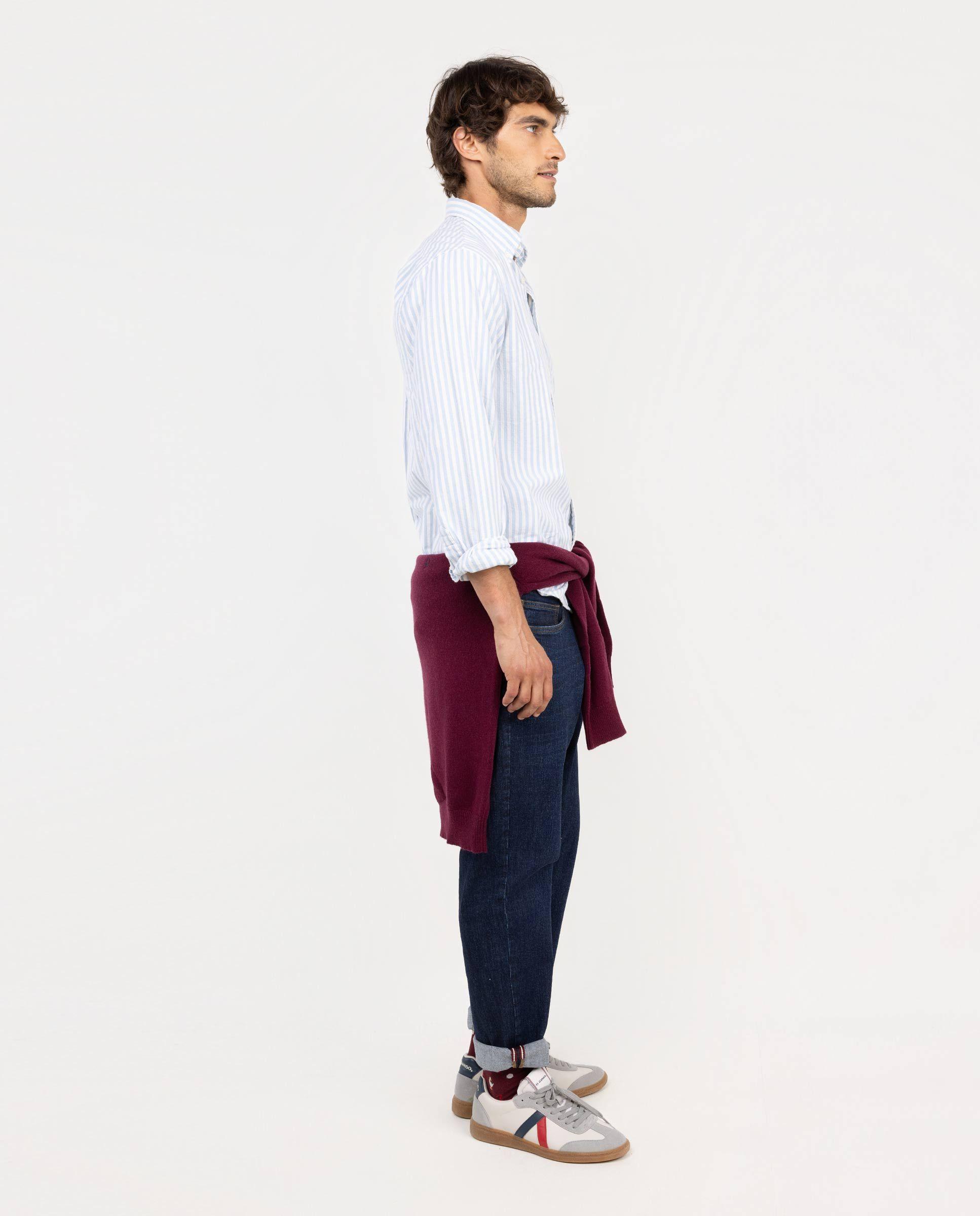 Camisa Franela Crudo Raya Kodak Celeste HOMBRE OI 25-2