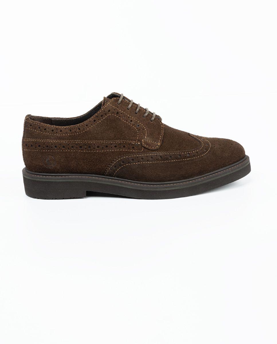 Zapato Oxford Ante Marrón HOMBRE OI 25-0