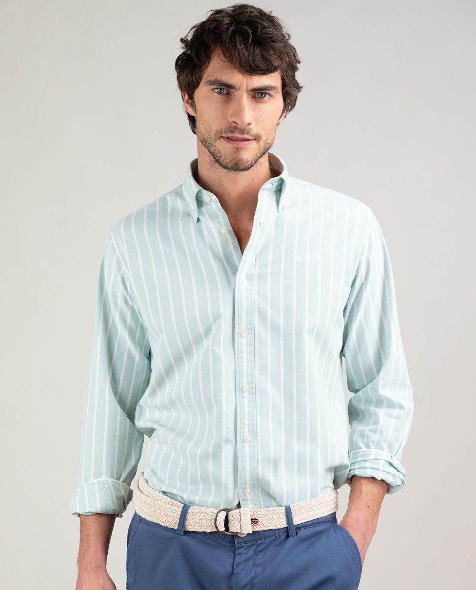 Camisa Oxford Butcher Verde HOMBRE PV 25-0
