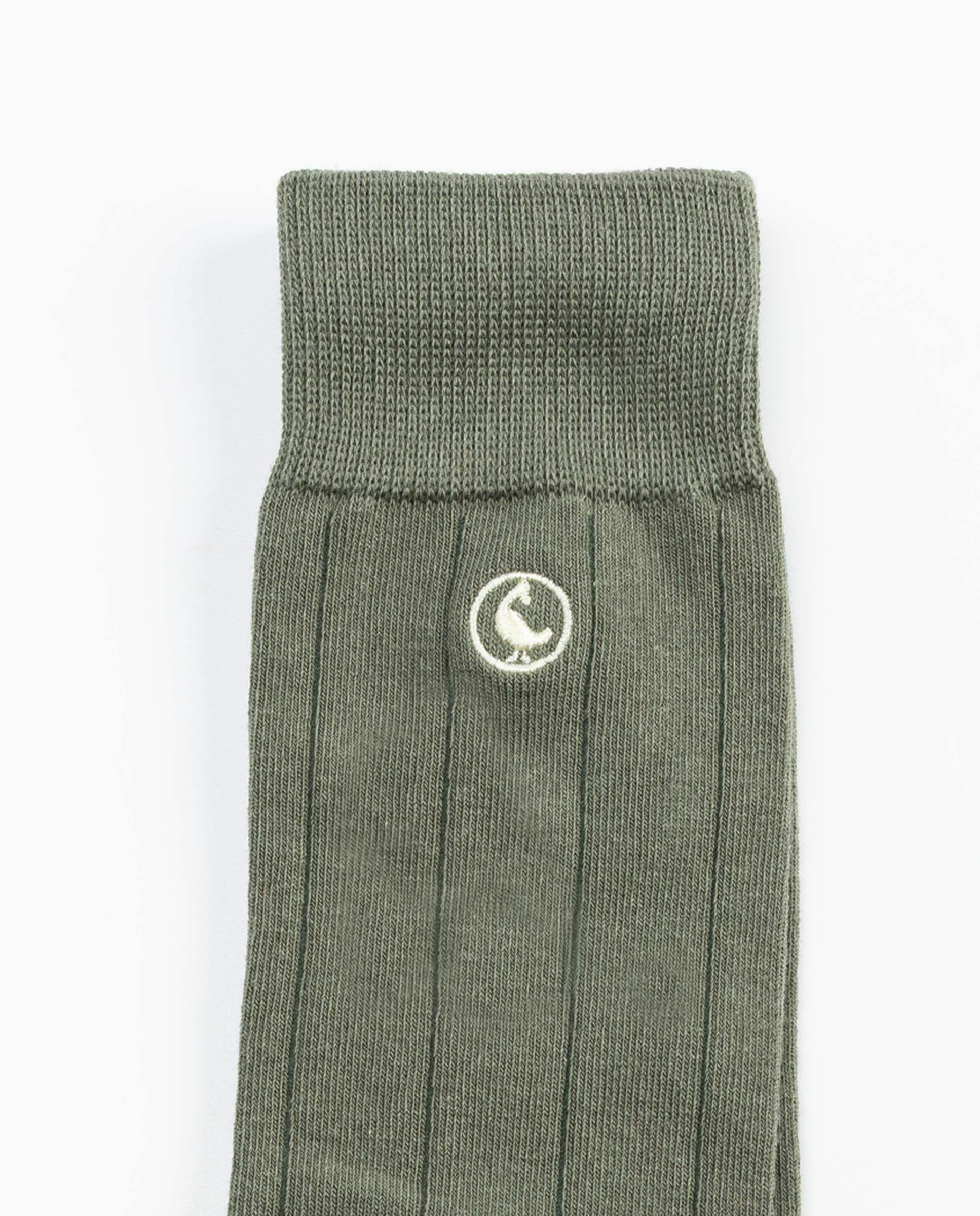 Calcetín Algodón Canalé Kaki UNISEX OI 25-1