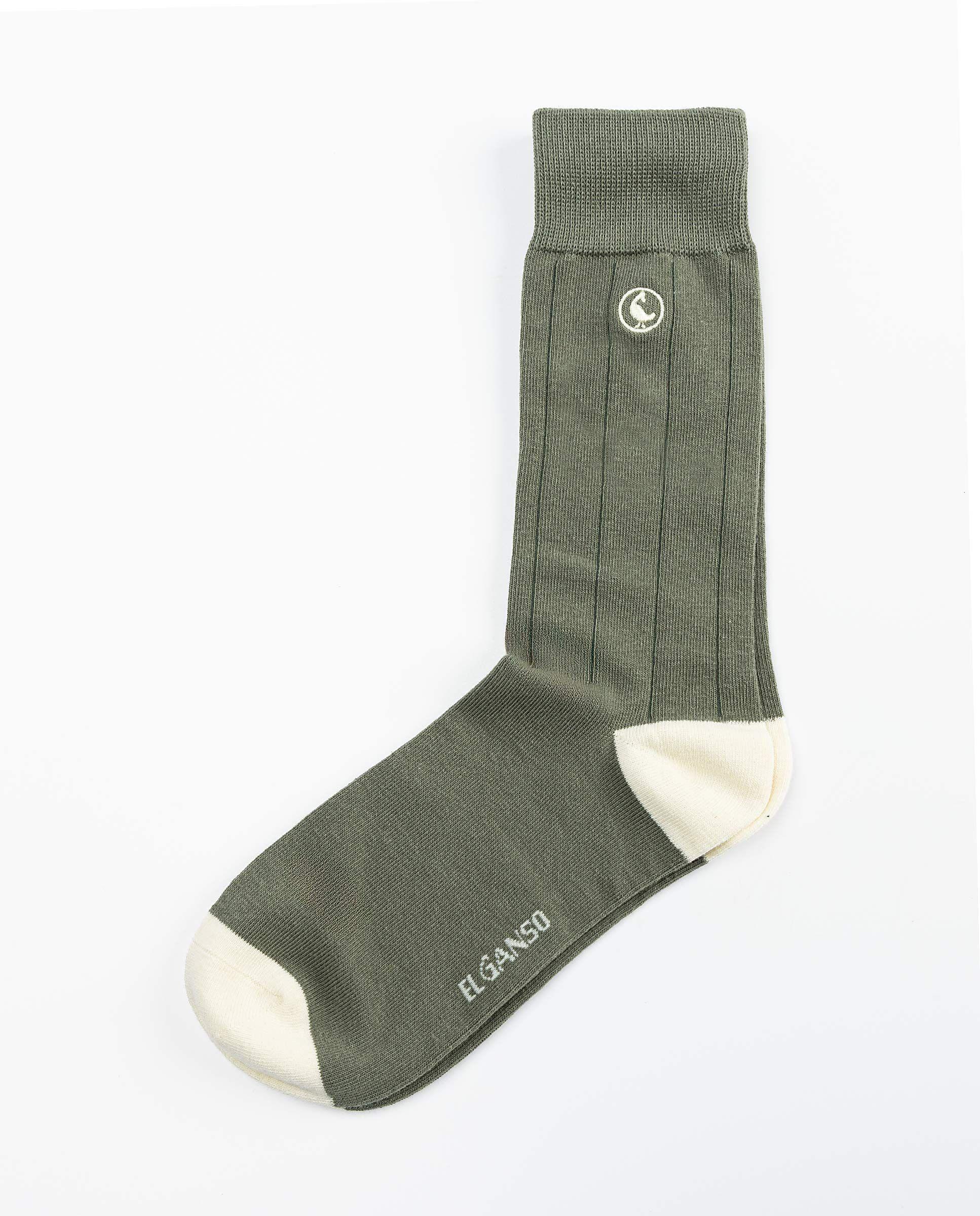 Calcetín Algodón Canalé Kaki UNISEX OI 25-0