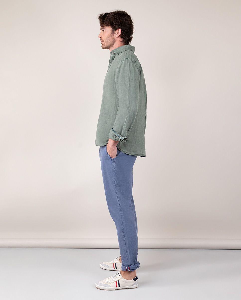 Camisa Lino Verde Oscuro LATAM HOMBRE OI 24-2