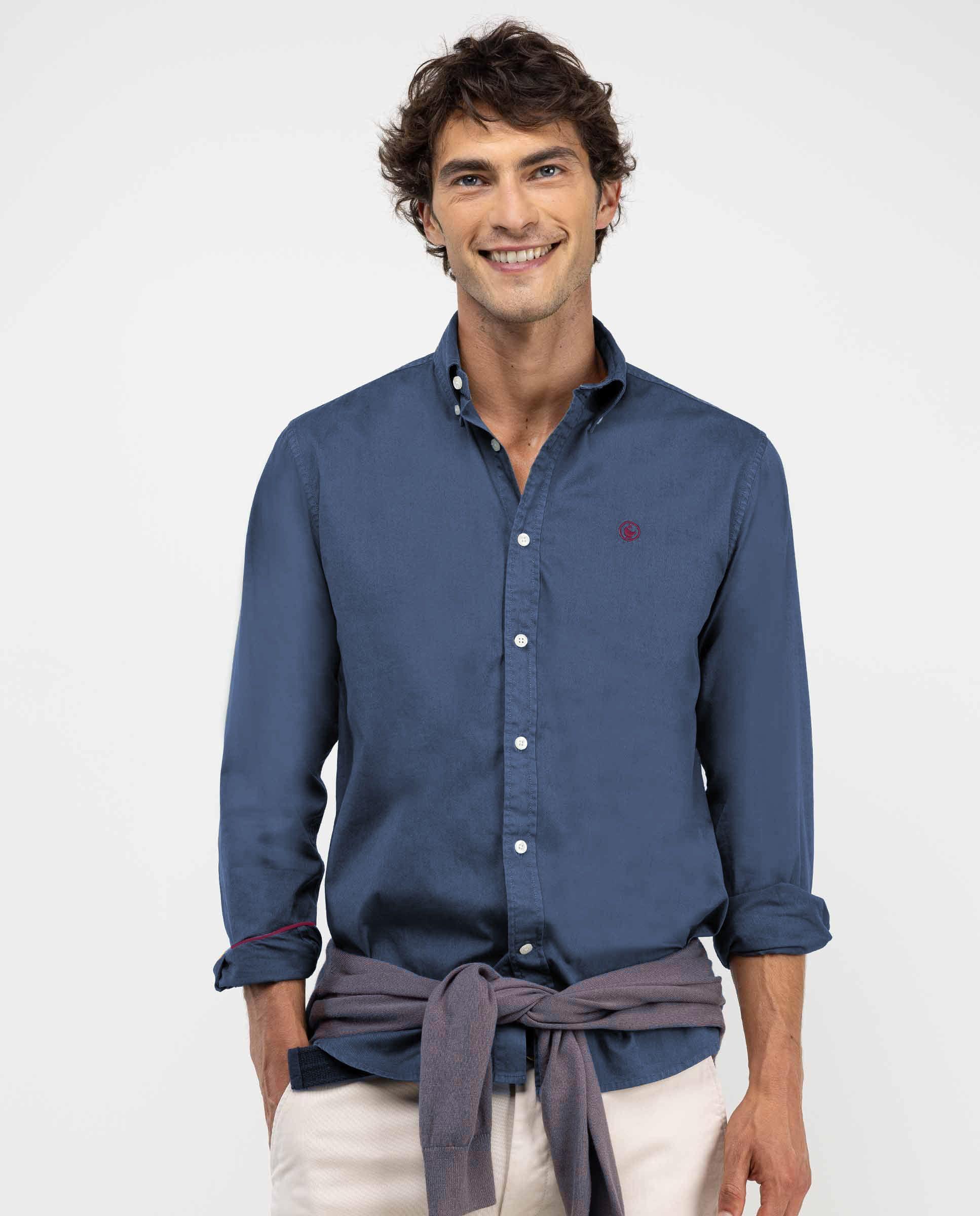 Camisa Garment Dyed Algodón Marino HOMBRE OI 25-2