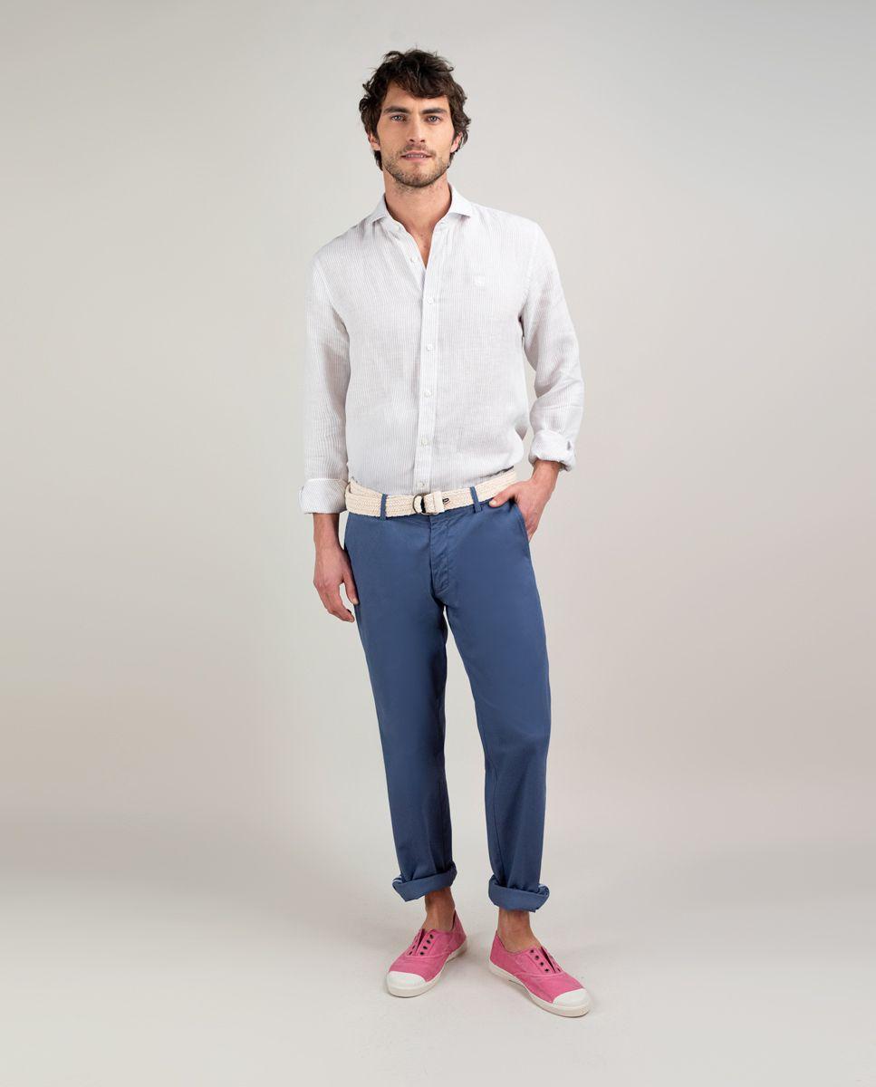 Camisa Lino Yale Gris HOMBRE PV 25-1