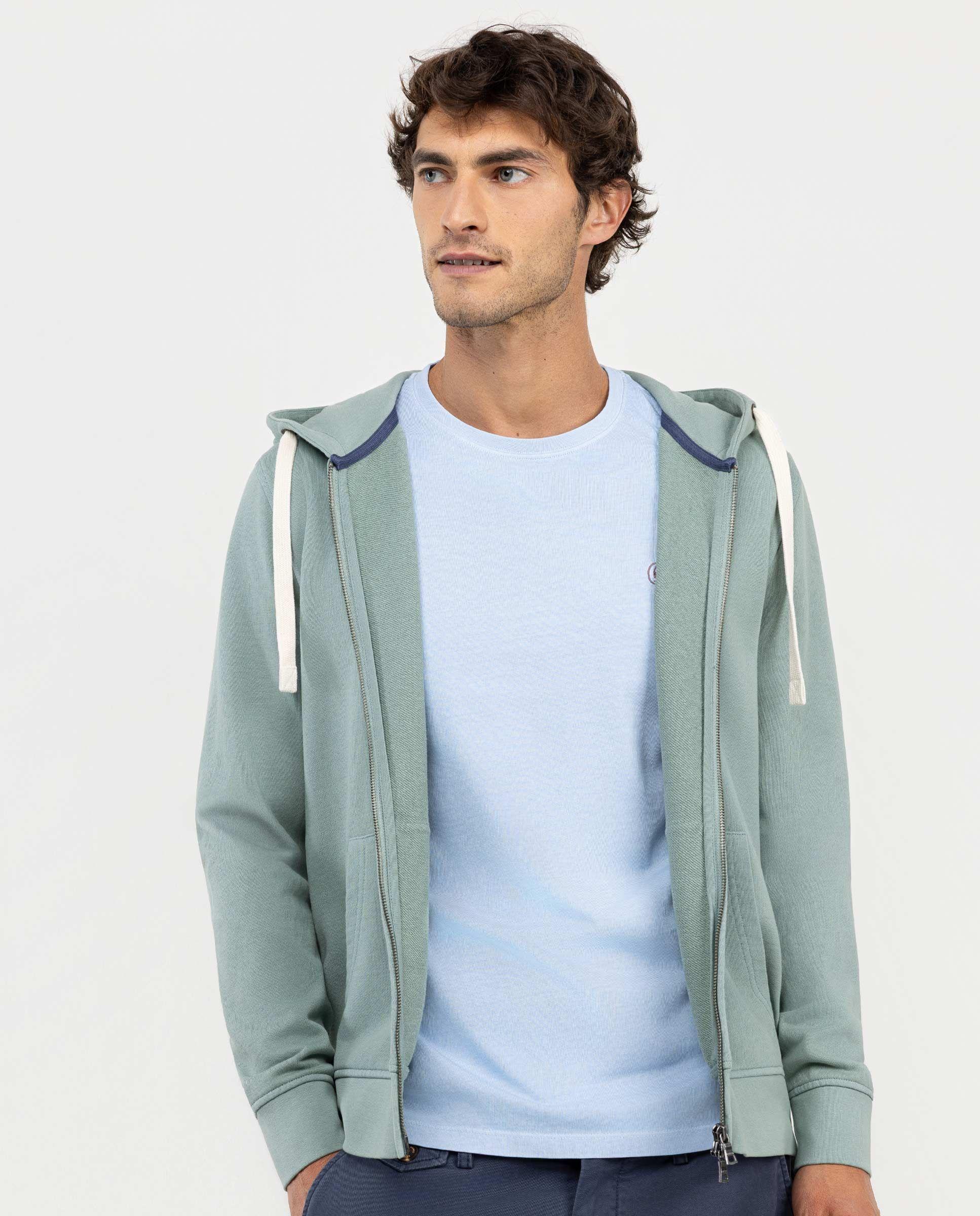 Sudadera Zipper Menta HOMBRE OI 25-1