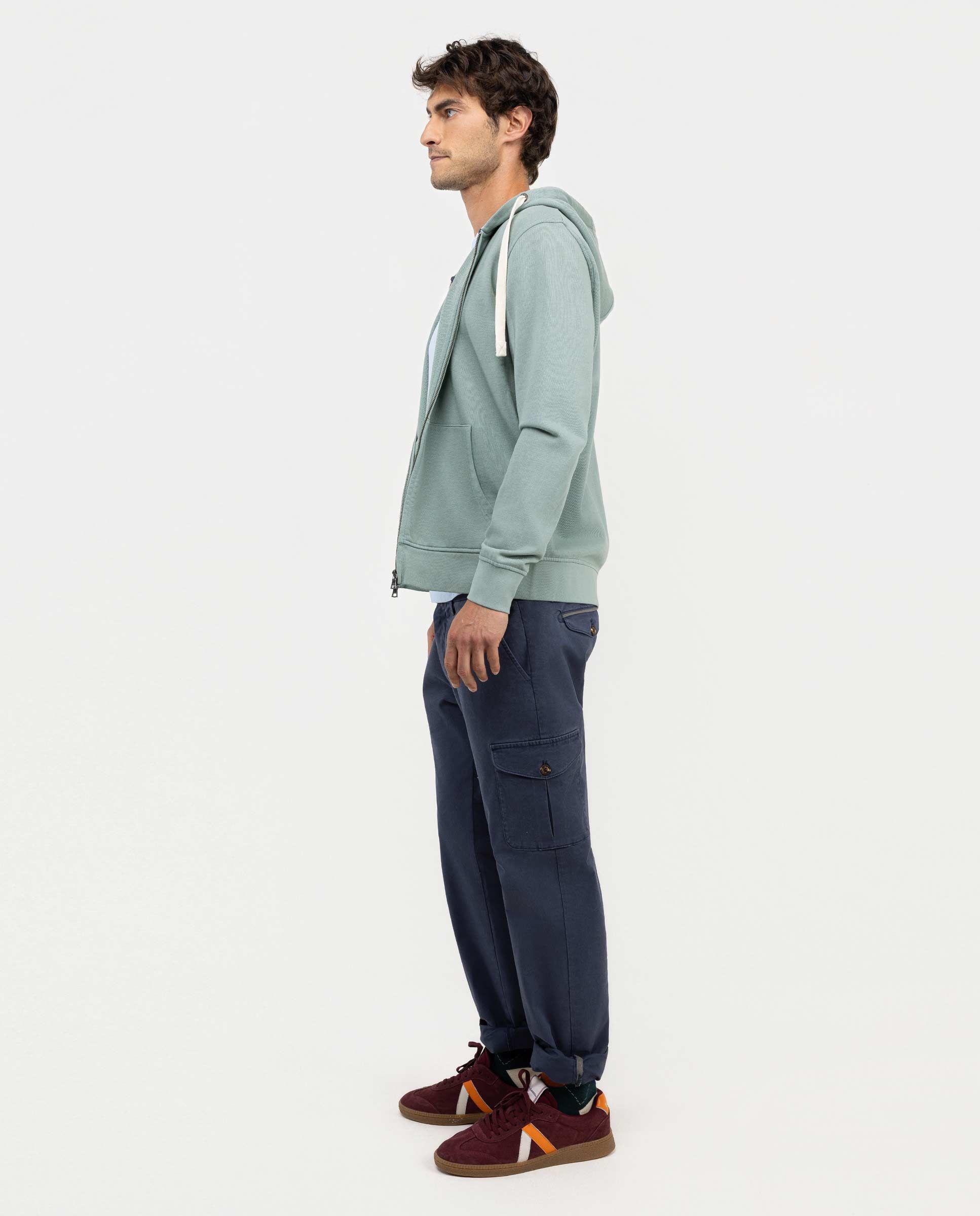 Sudadera Zipper Menta HOMBRE OI 25-2