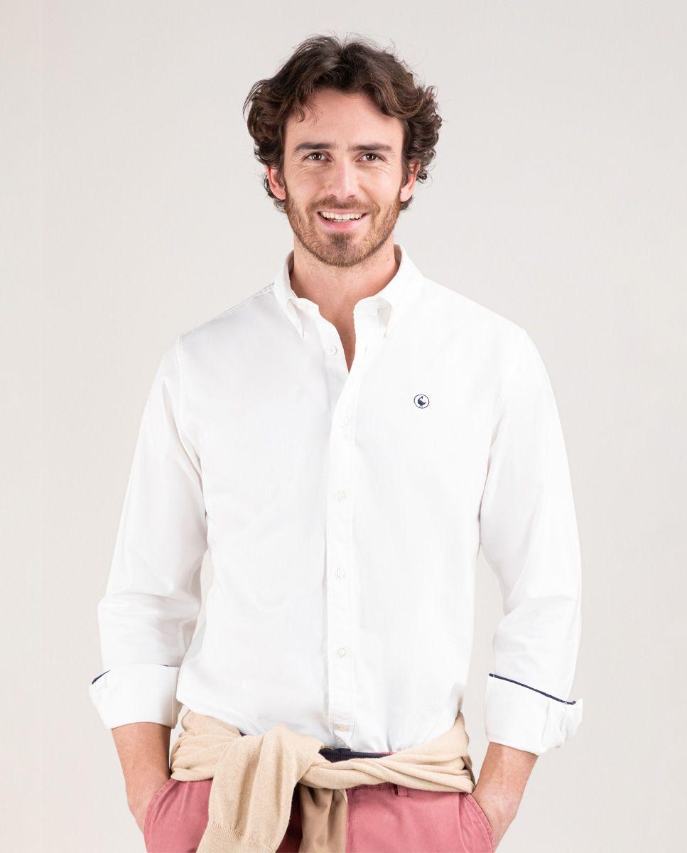 Camisa Algodón Garment Dyed Blanco HOMBRE PV 25-0