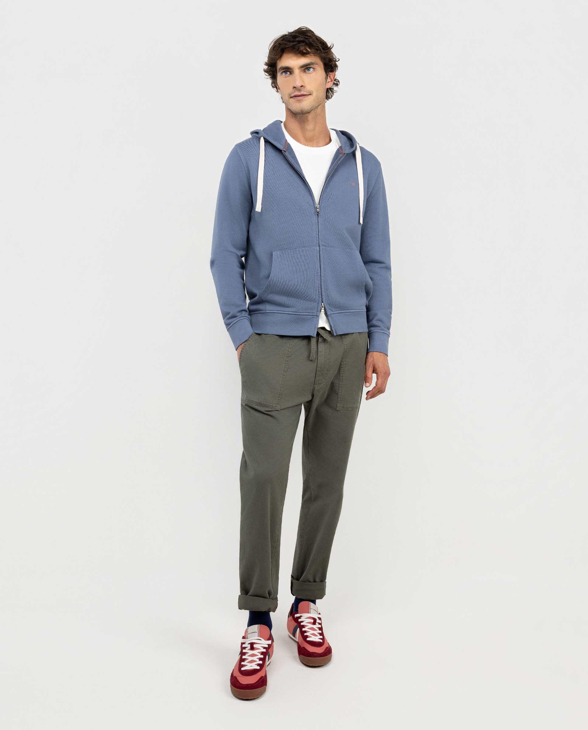 Sudadera Zipper Petróleo HOMBRE OI 25-1