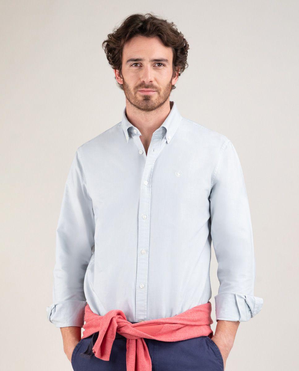 Camisa Algodón Garment Dyed Gris HOMBRE PV 25-0