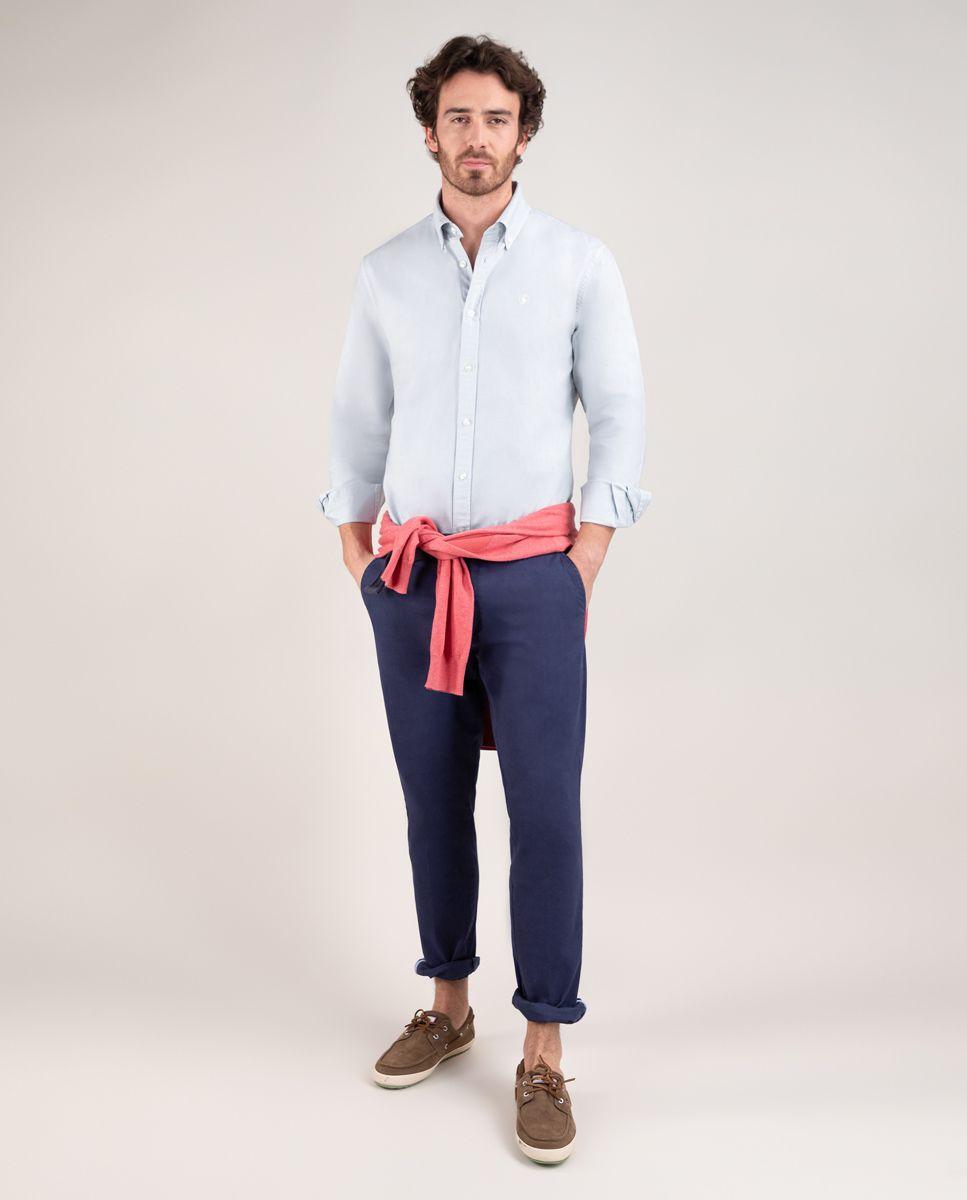 Camisa Algodón Garment Dyed Gris HOMBRE PV 25-1