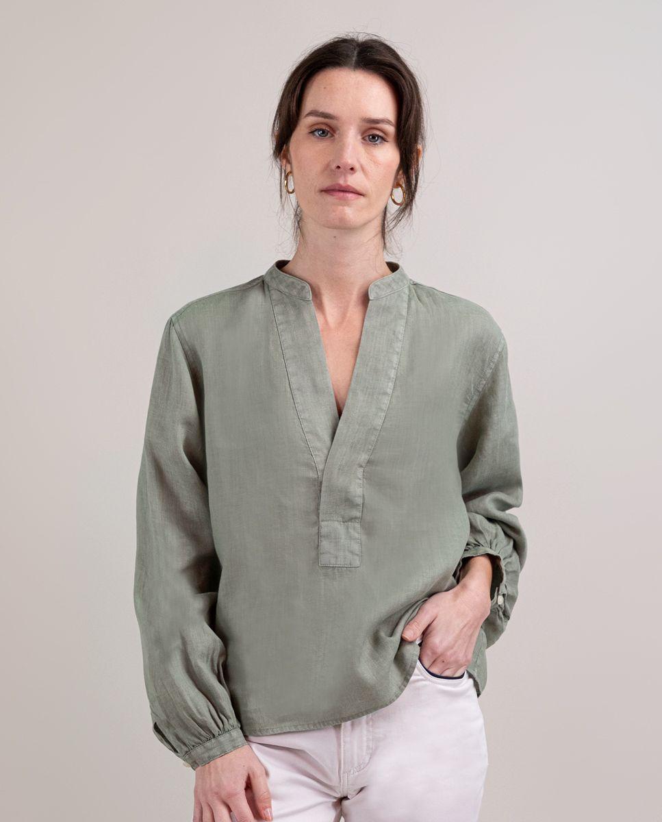 Camisa Polera Lino Kaki MUJER PV 25-0