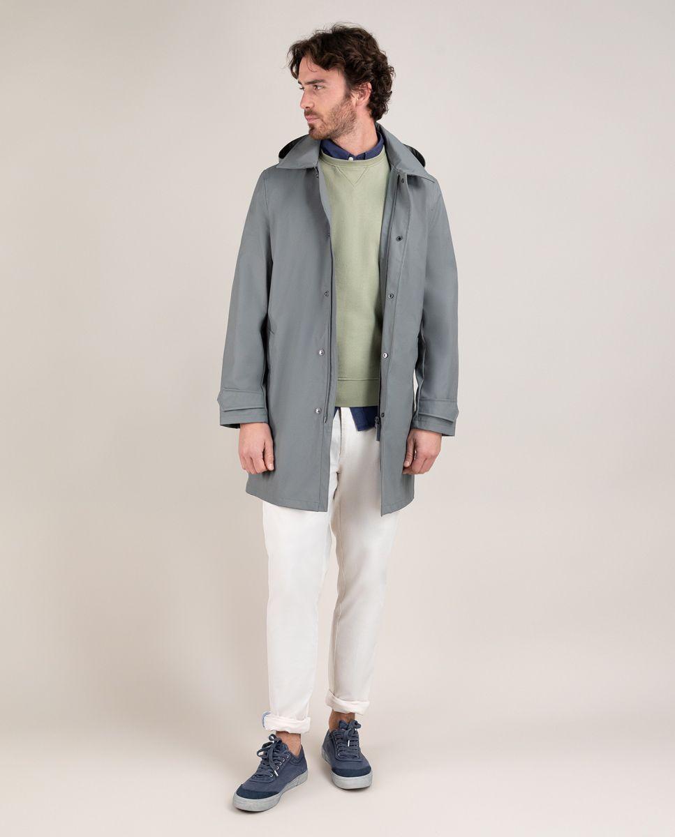 Gabardina Engomada Gris HOMBRE PV 25-1