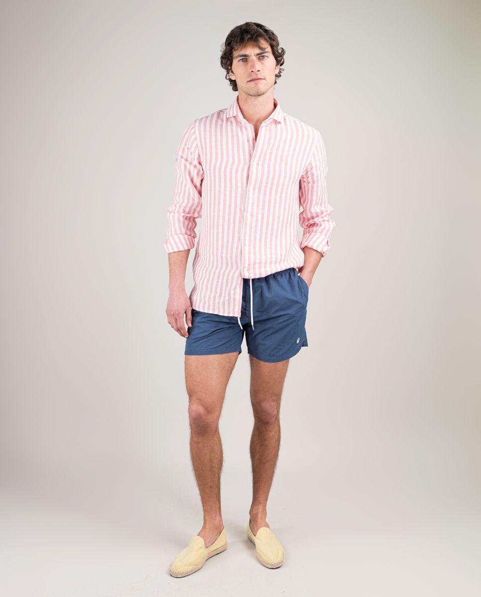 Bañador Liso Garment Dyed Marino HOMBRE PV 25-0