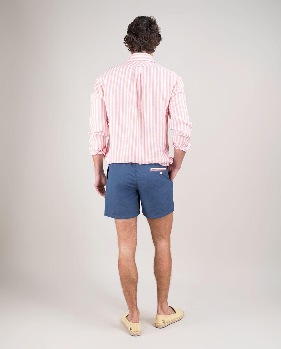 Bañador Liso Garment Dyed Marino HOMBRE PV 25-2