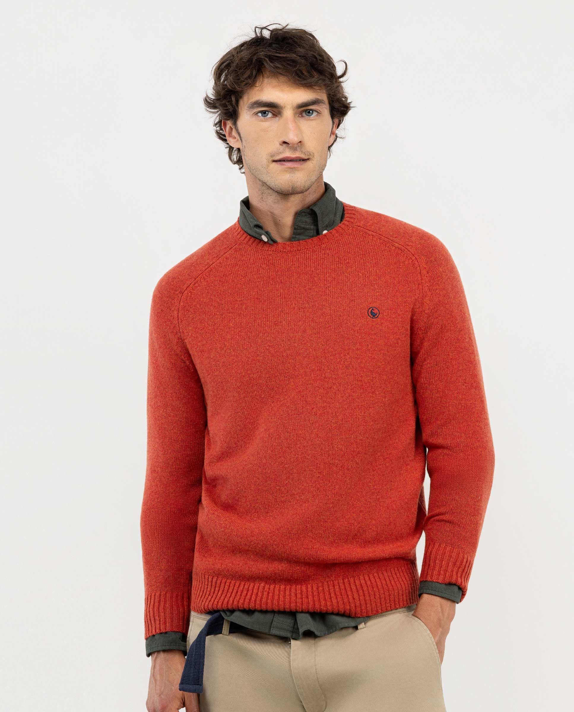 Jersey Merino Cuello Caja Naranja HOMBRE OI 25-1