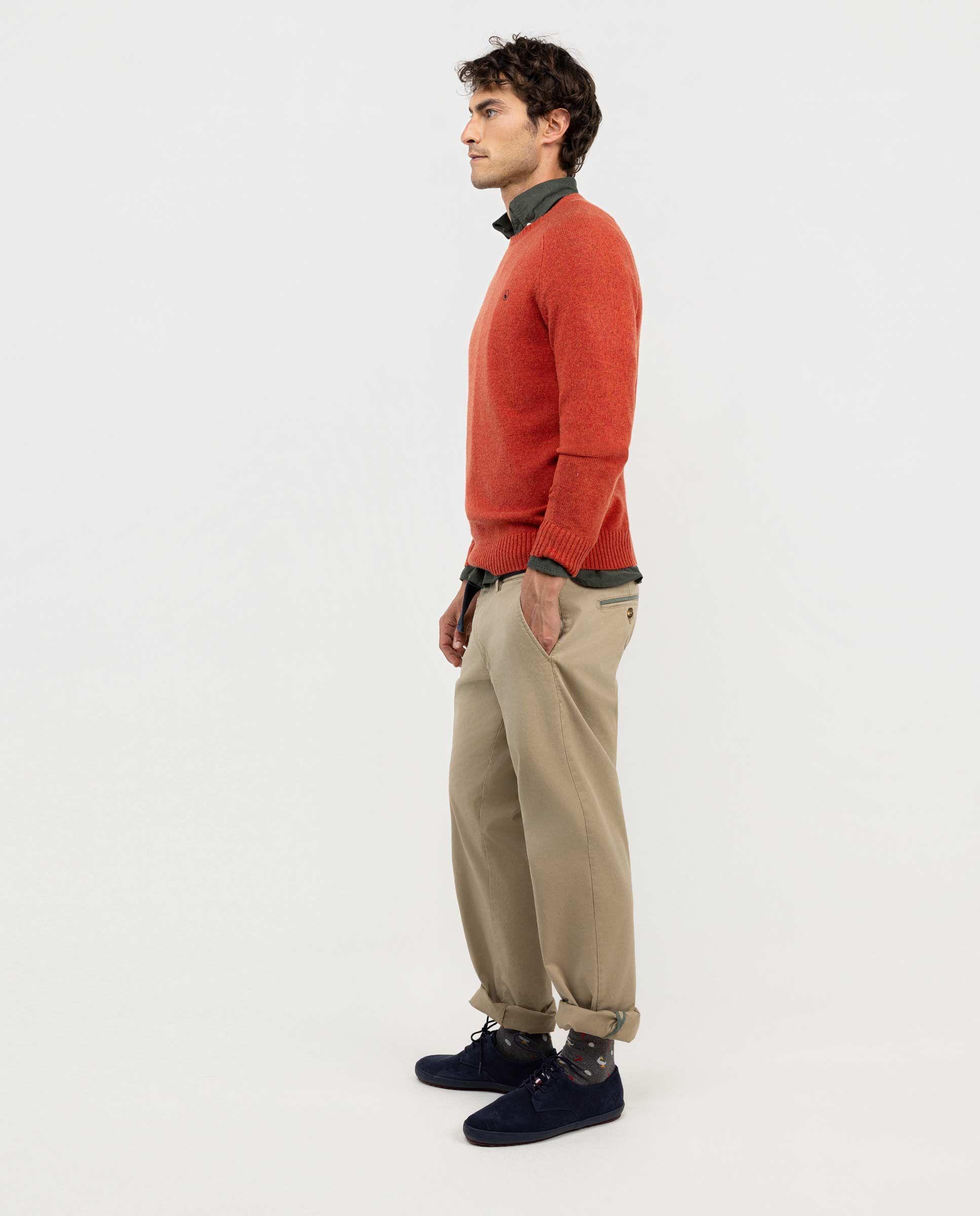 Jersey Merino Cuello Caja Naranja HOMBRE OI 25-2