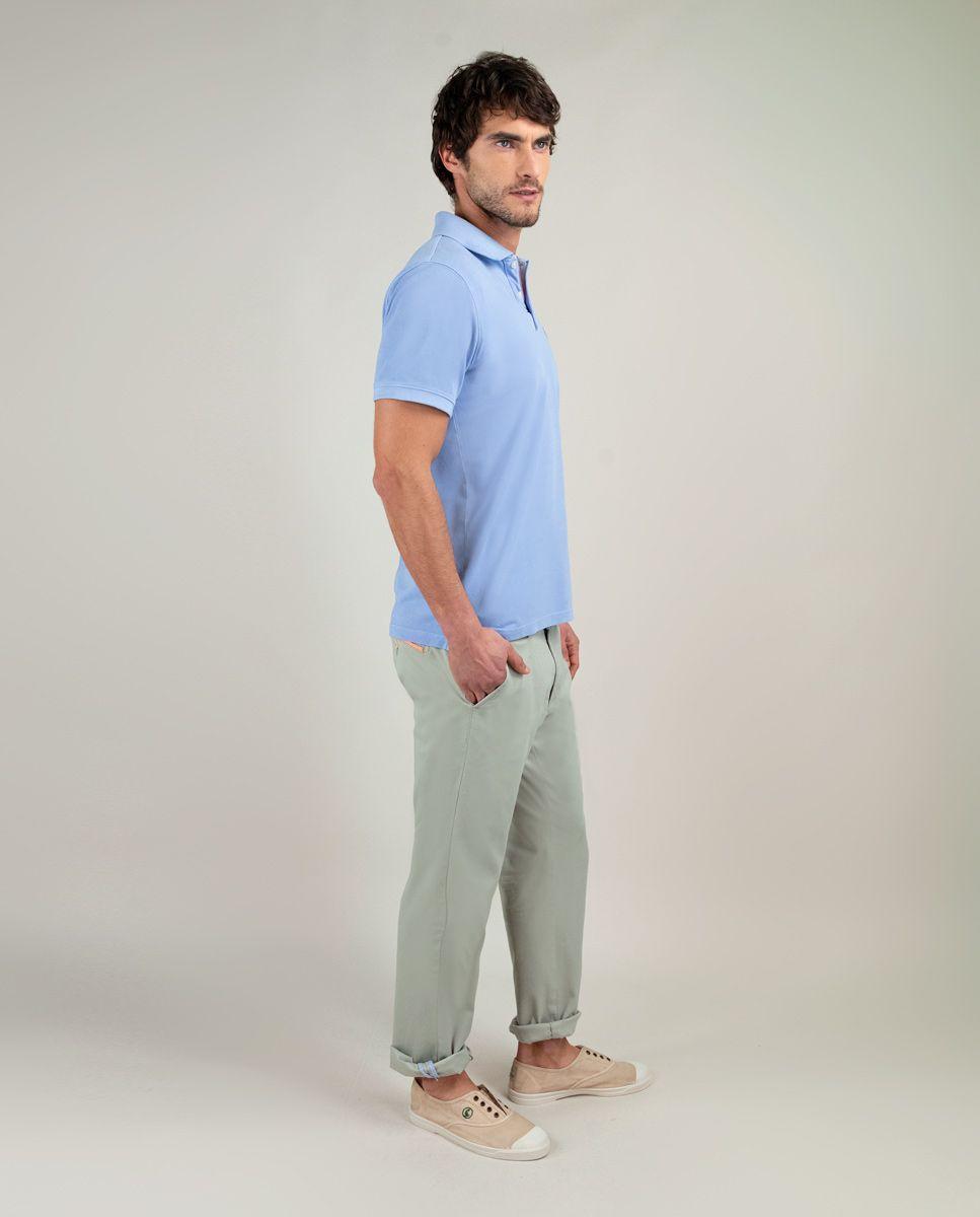 Polo Piqué Garment Dyed Azul HOMBRE PV 25-2
