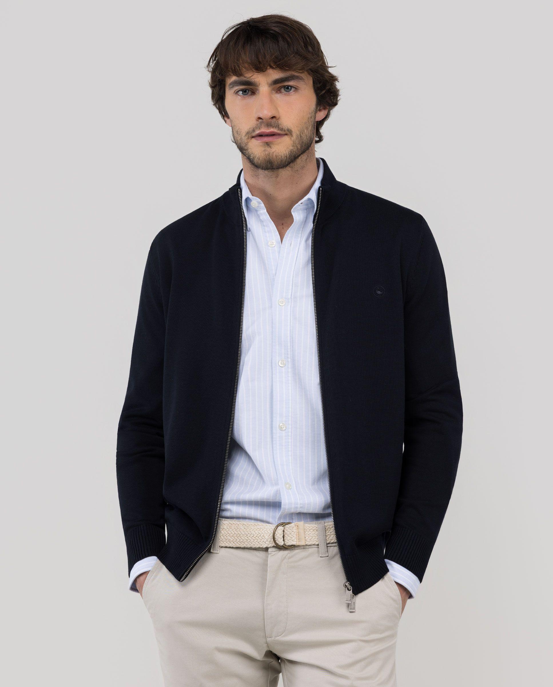 Cárdigan Cremallera Marino HOMBRE PV 26-0