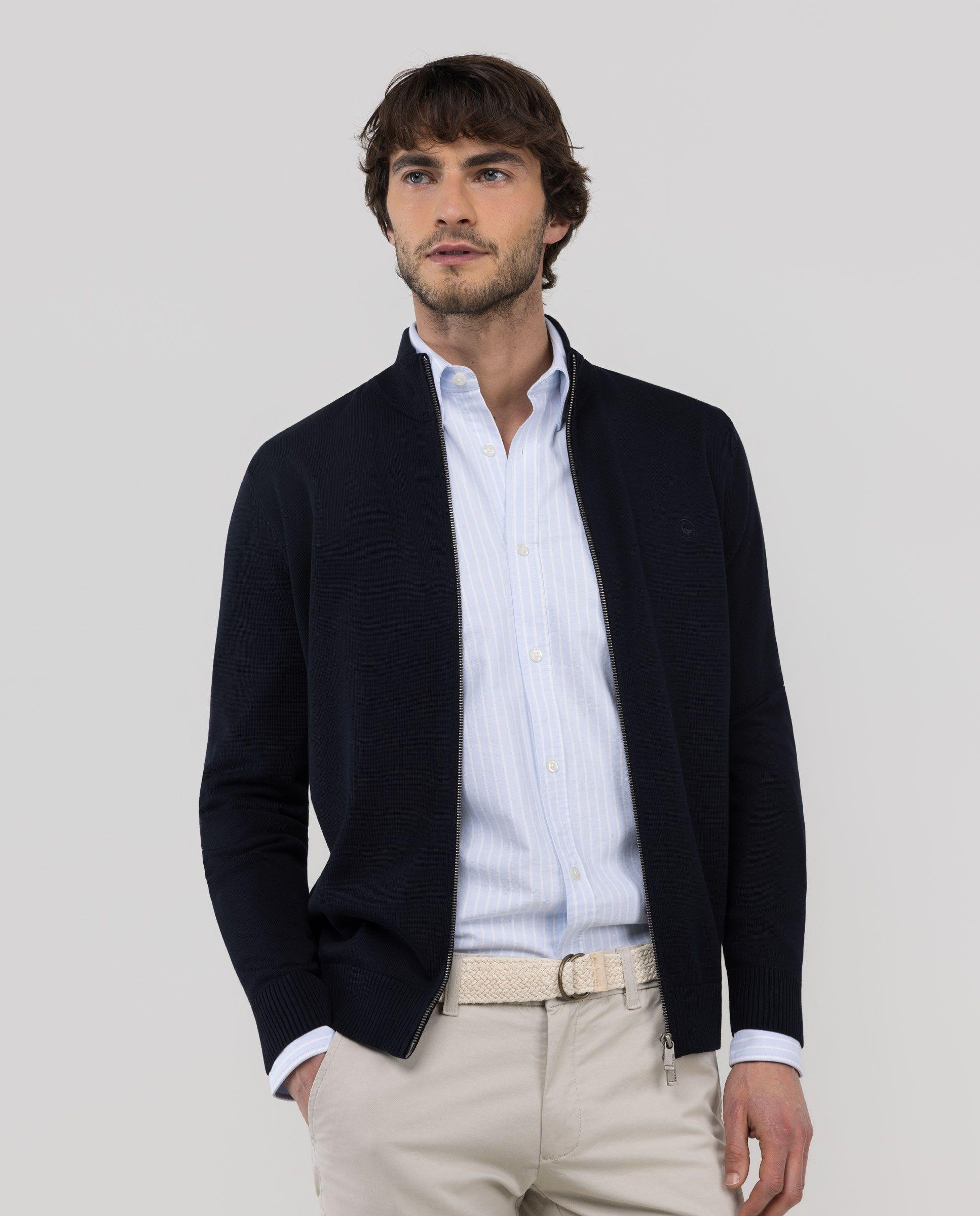Cárdigan Cremallera Marino HOMBRE PV 26-2
