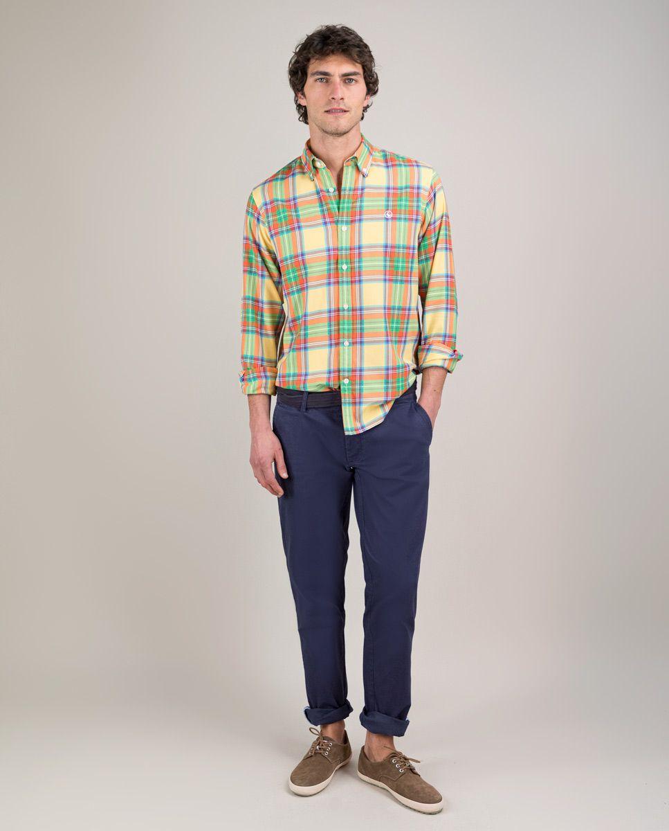 Camisa Tartán Amarilla HOMBRE PV 25-1