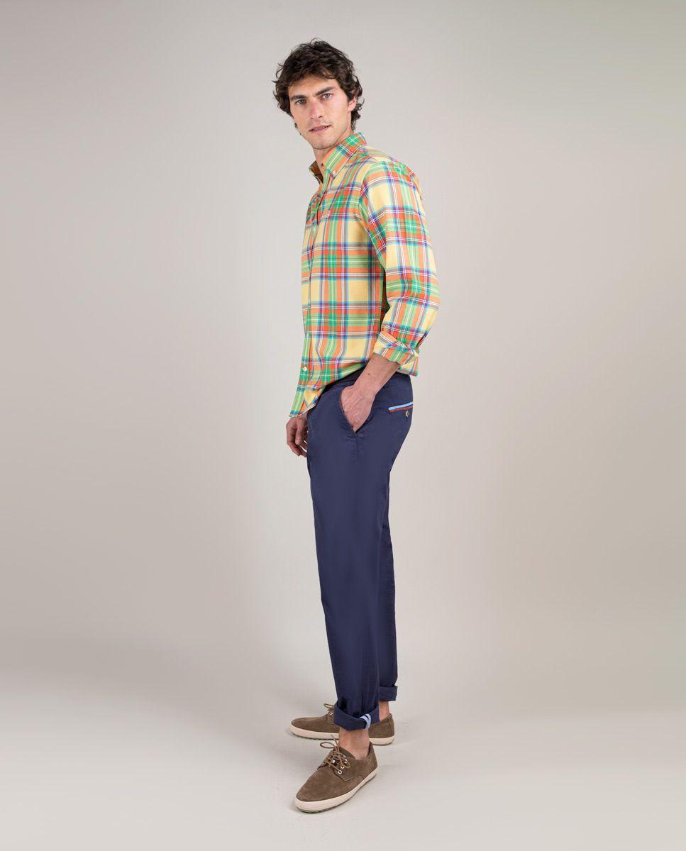 Camisa Tartán Amarilla HOMBRE PV 25-2
