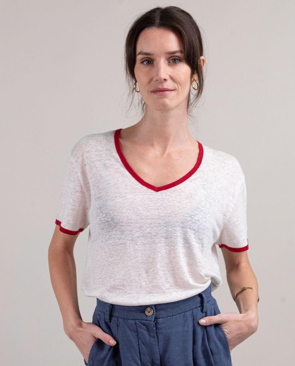 Camiseta Lino Blanco MUJER PV 25-0