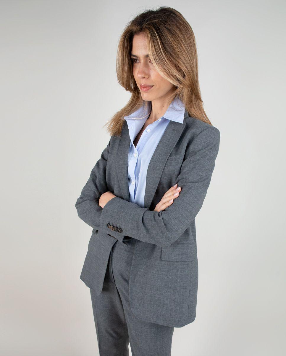 Americana Coordinada Liso Gris MUJER PV 25-0