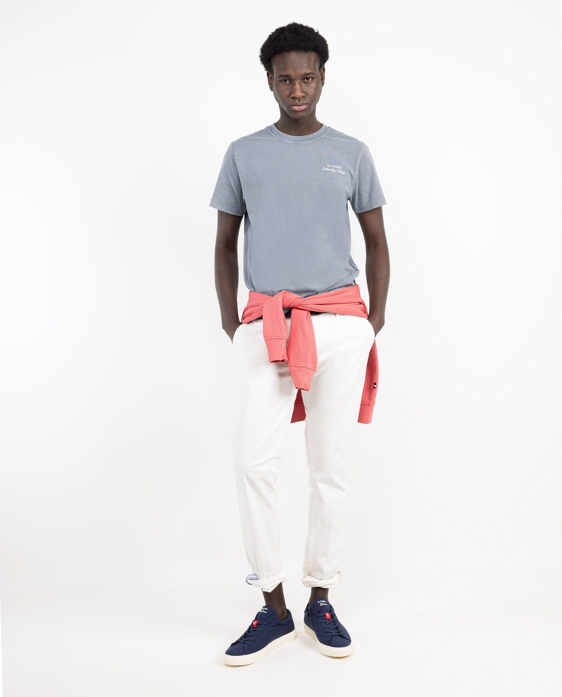 Camiseta Garment Dyed Tinte Natural Gris HOMBRE PV 25-1