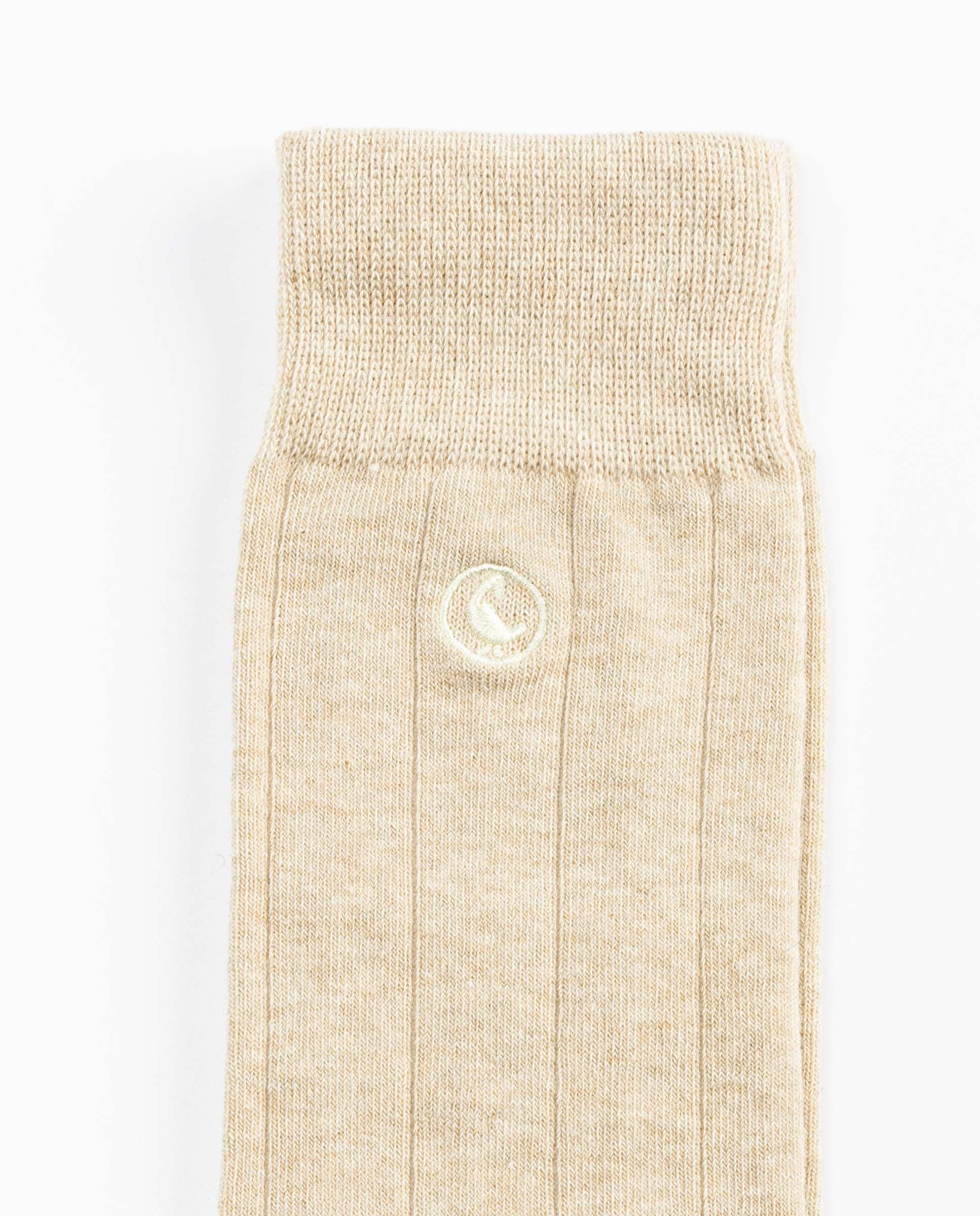 Calcetín Algodón Canalé Tostado UNISEX OI 25-1