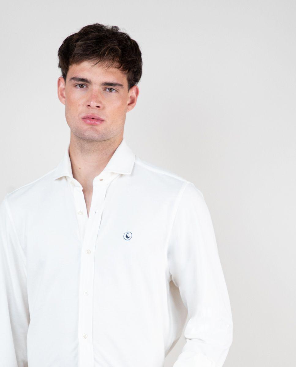 Camisa Punto Piqué Blanco-1