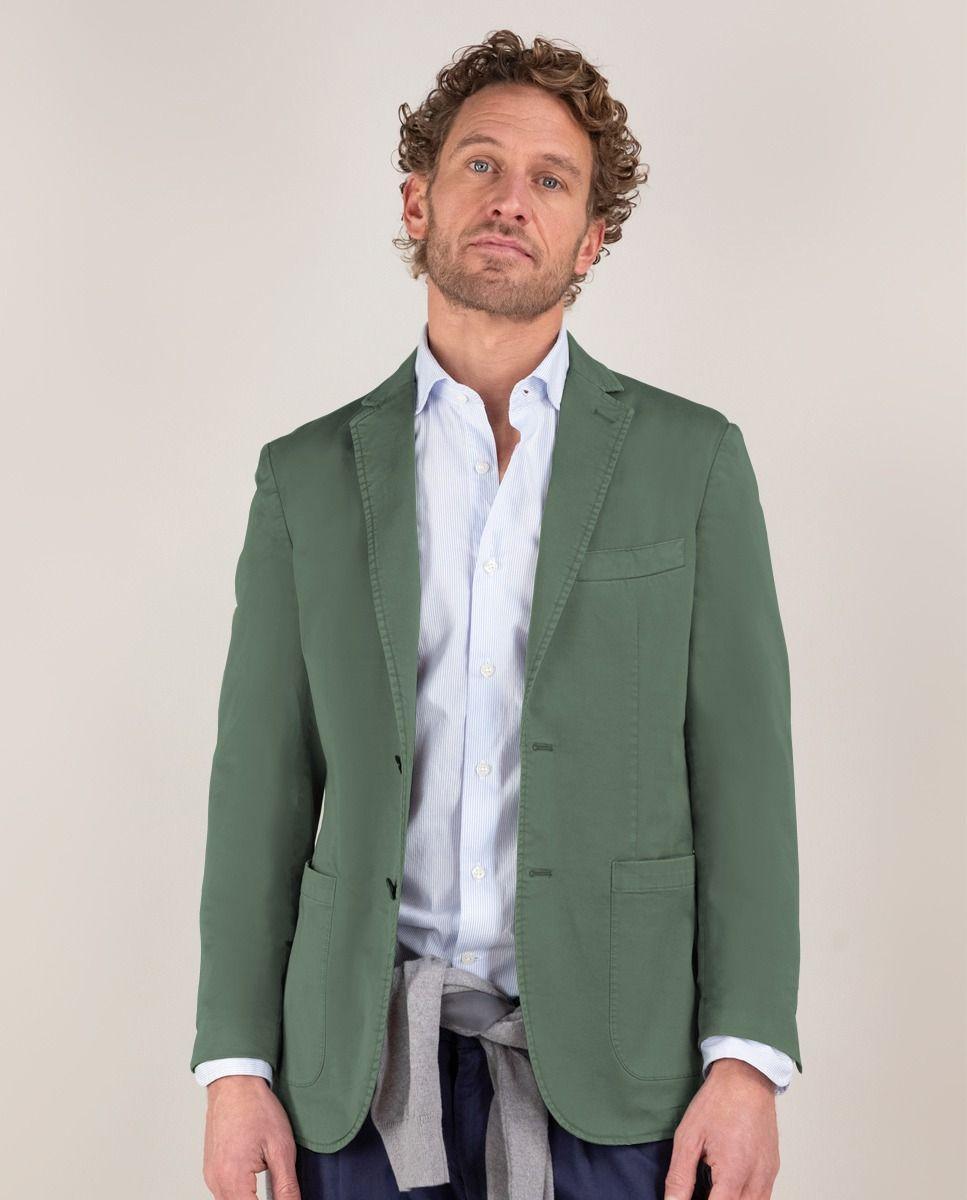 Americana Sarga Garment Dyed Verde HOMBRE PV 25-0