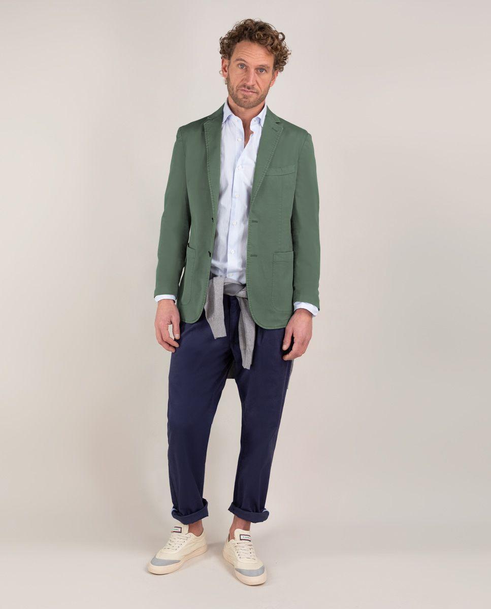 Americana Sarga Garment Dyed Verde HOMBRE PV 25-1