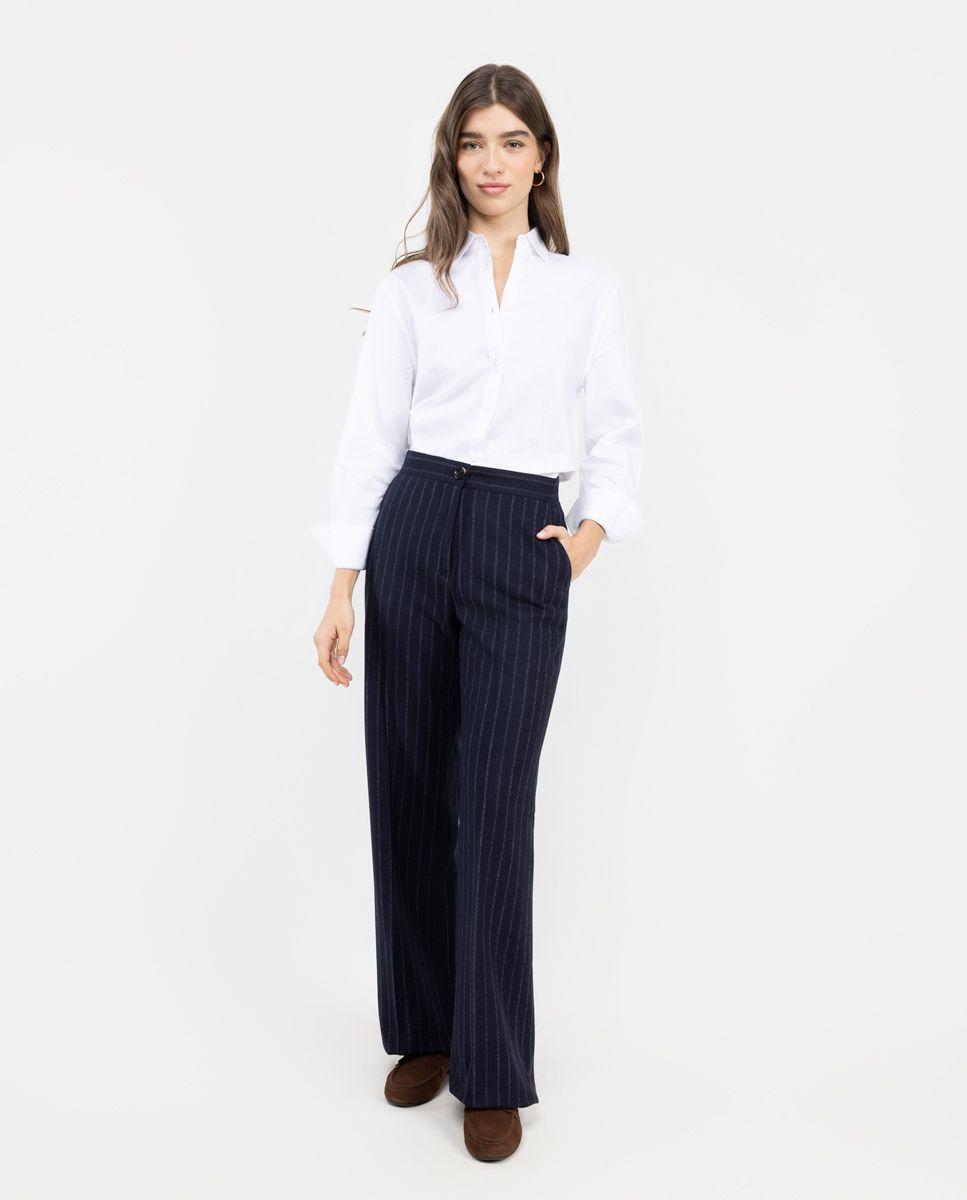 Pantalón Coordinado Raya Diplomática Marino MUJER OI 25-1