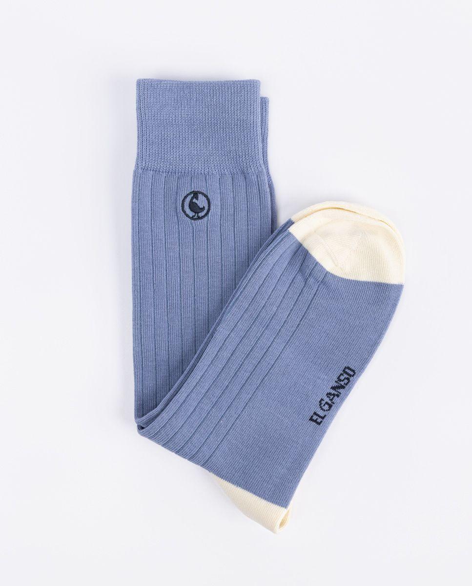 Calcetín Algodón Canalé Azul UNISEX PV 26-0