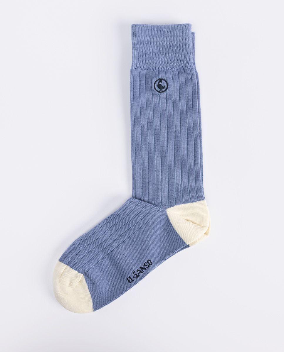 Calcetín Algodón Canalé Azul UNISEX PV 26-2