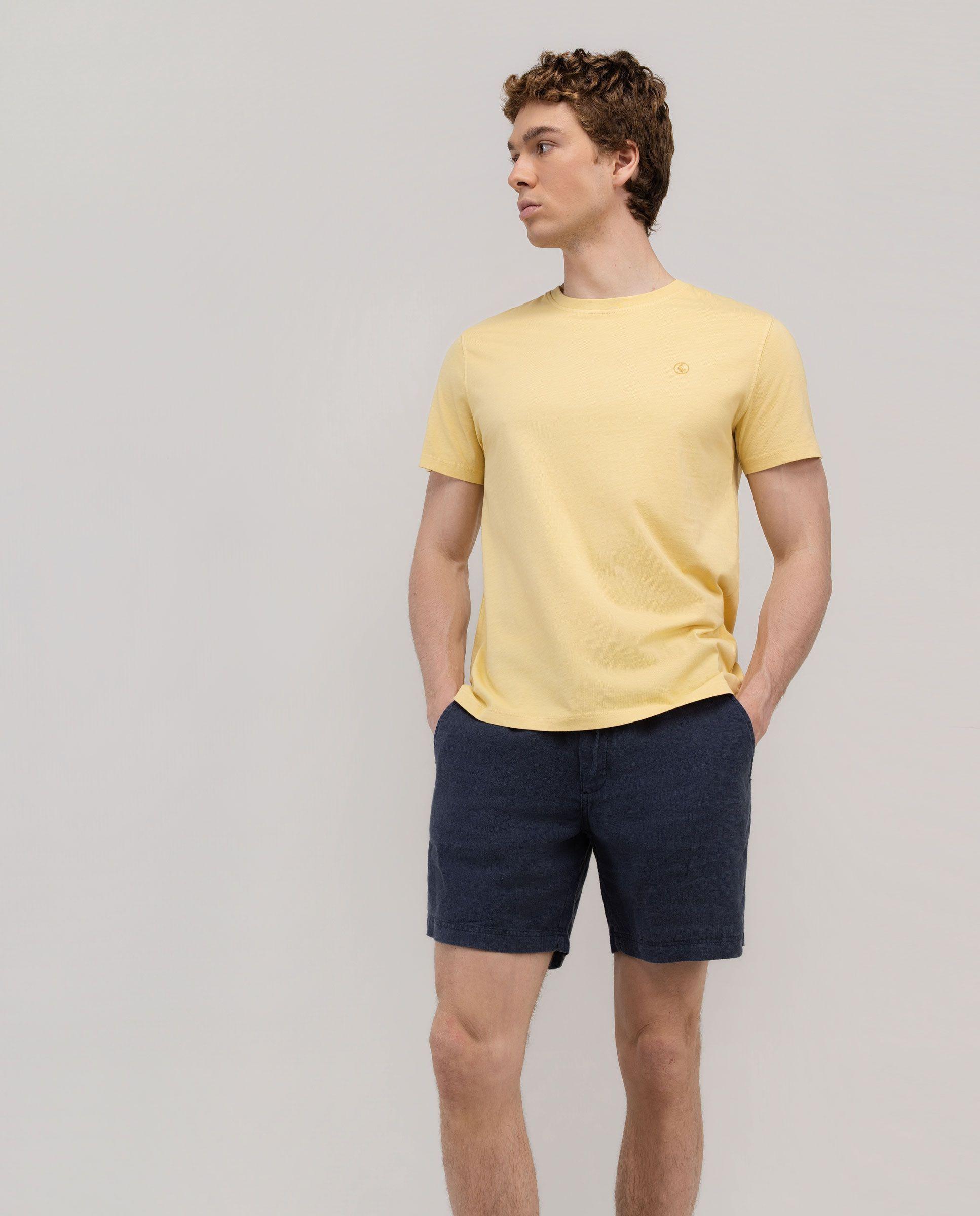 Camiseta Básica Garment Dyed Amarillo HOMBRE PV 26-2