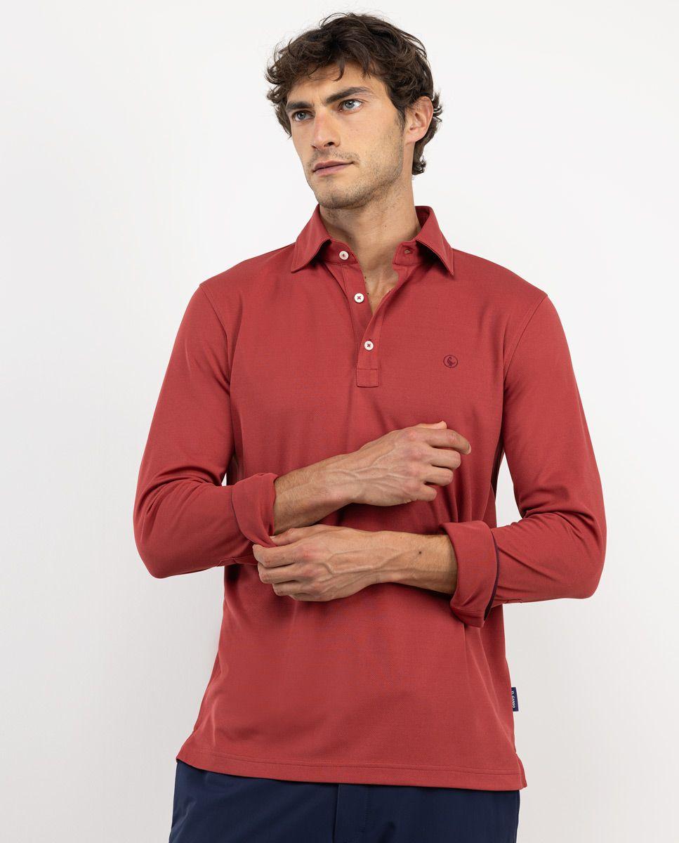 Polo Sepiia Manga Larga Rojo HOMBRE OI 25-0
