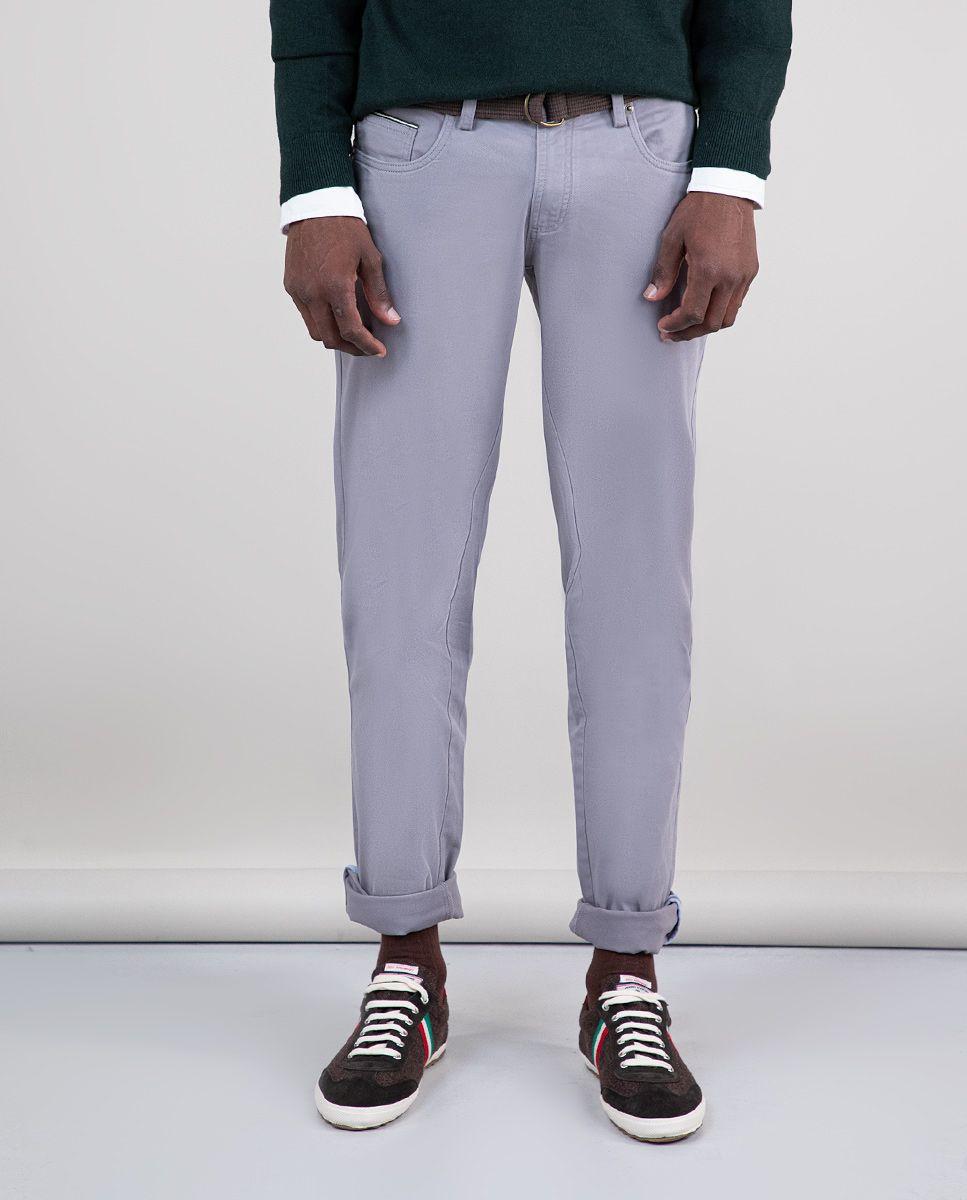Pantalón 5 Bolsillos Gris-0