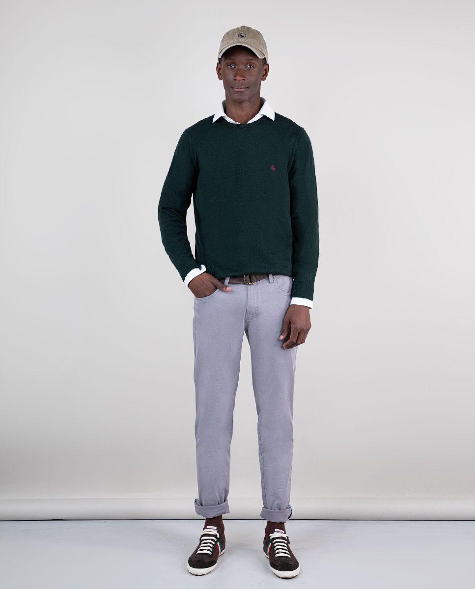 Pantalón 5 Bolsillos Gris-1