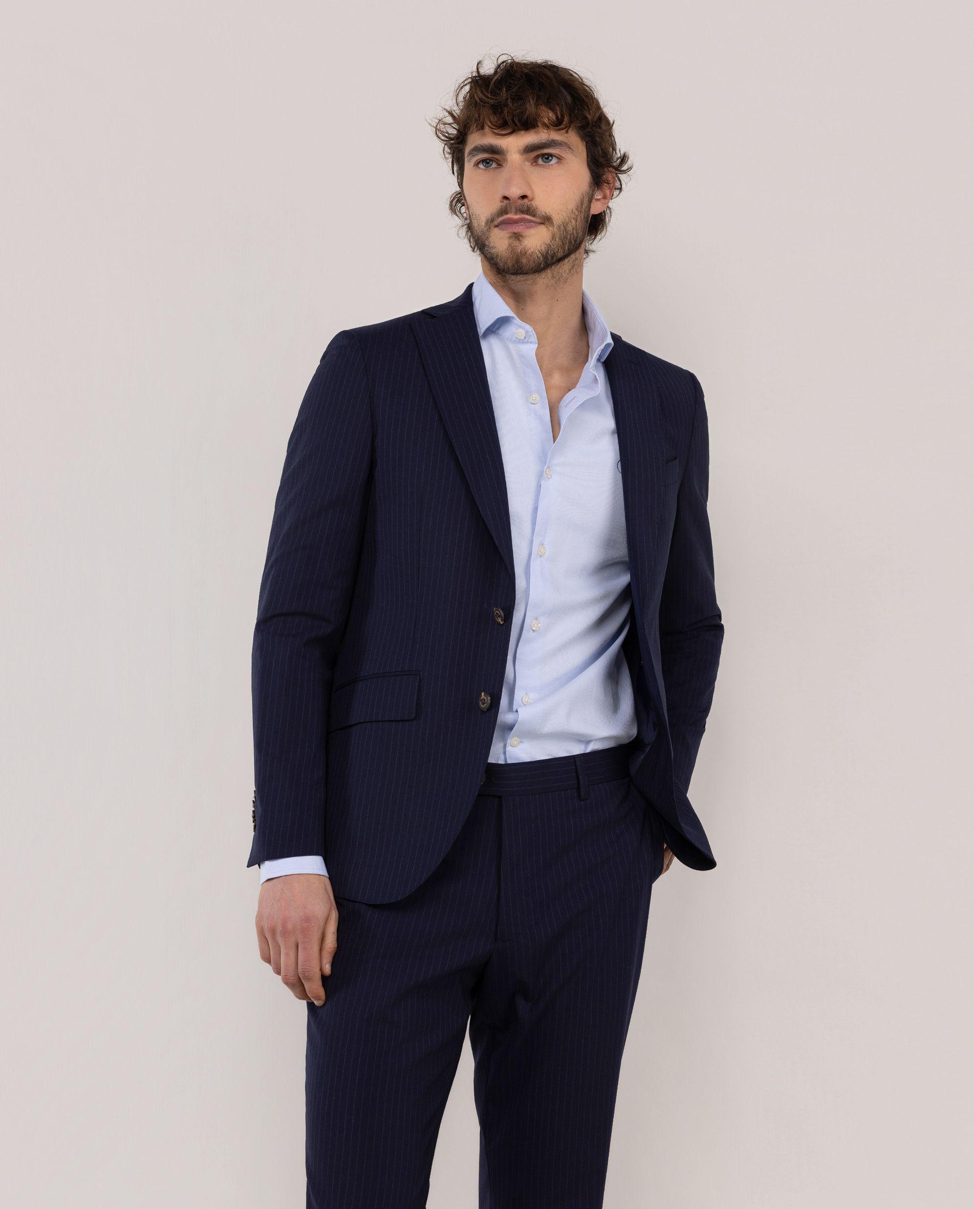 Americana Traje Lavable Marino Raya HOMBRE PV 26-0