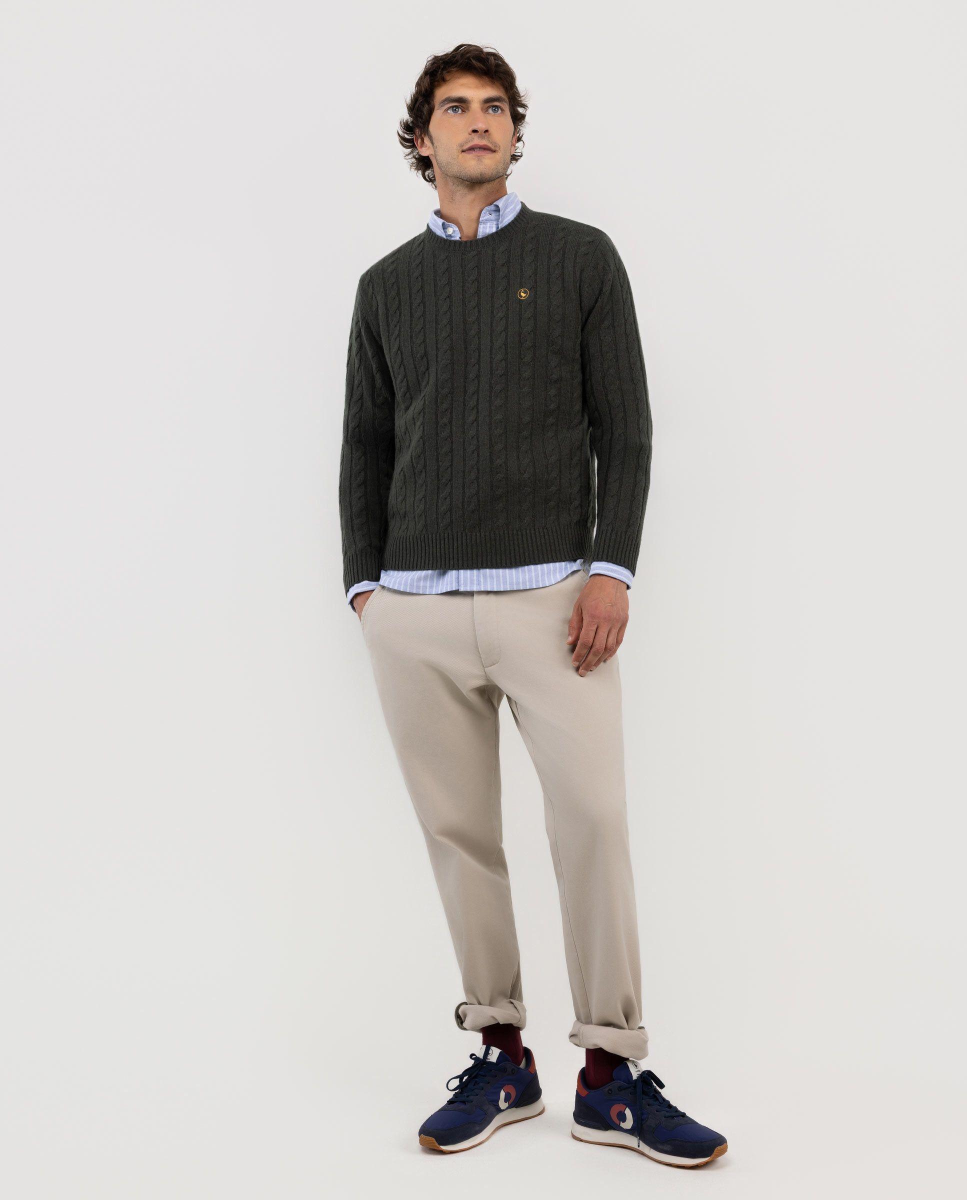 Pantalón Chino Invierno Topo Regular Fit HOMBRE OI 25-2