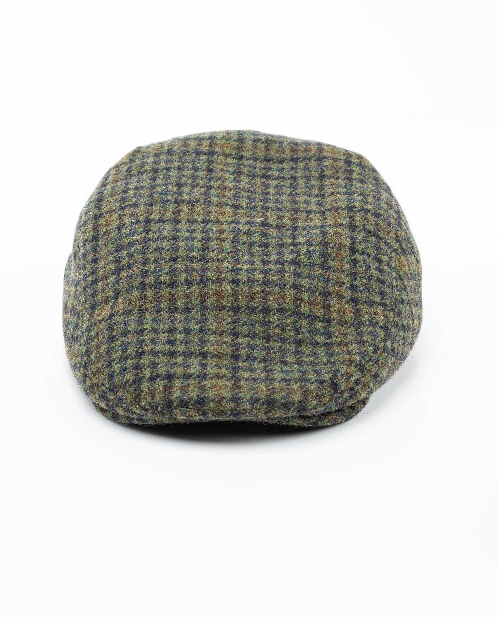 Gorra Plato Lana Cuadro Harris Verde  OI 25-1
