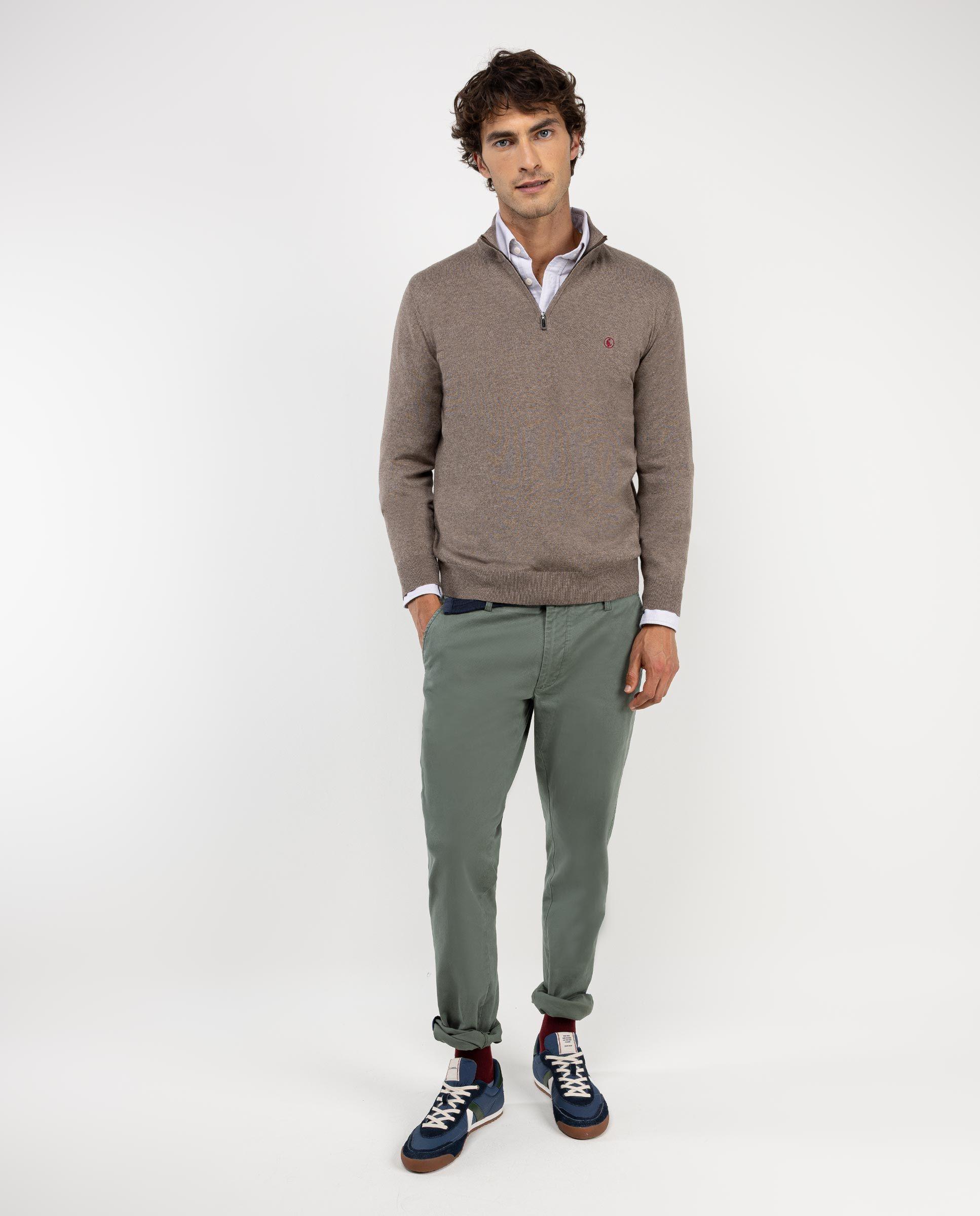 Pantalón Chino Verde Slim Fit HOMBRE OI 25-0