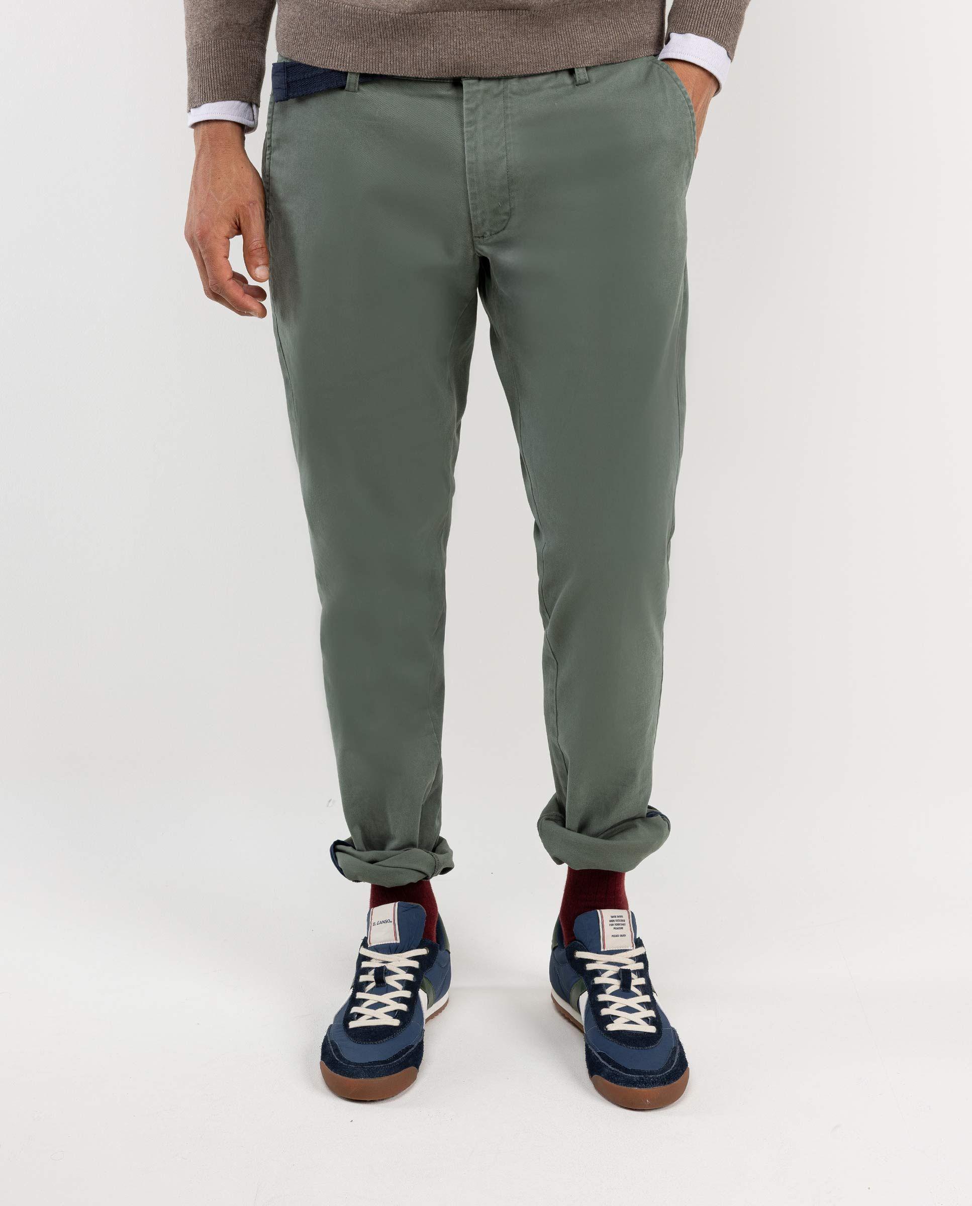 Pantalón Chino Verde Slim Fit HOMBRE OI 25-1