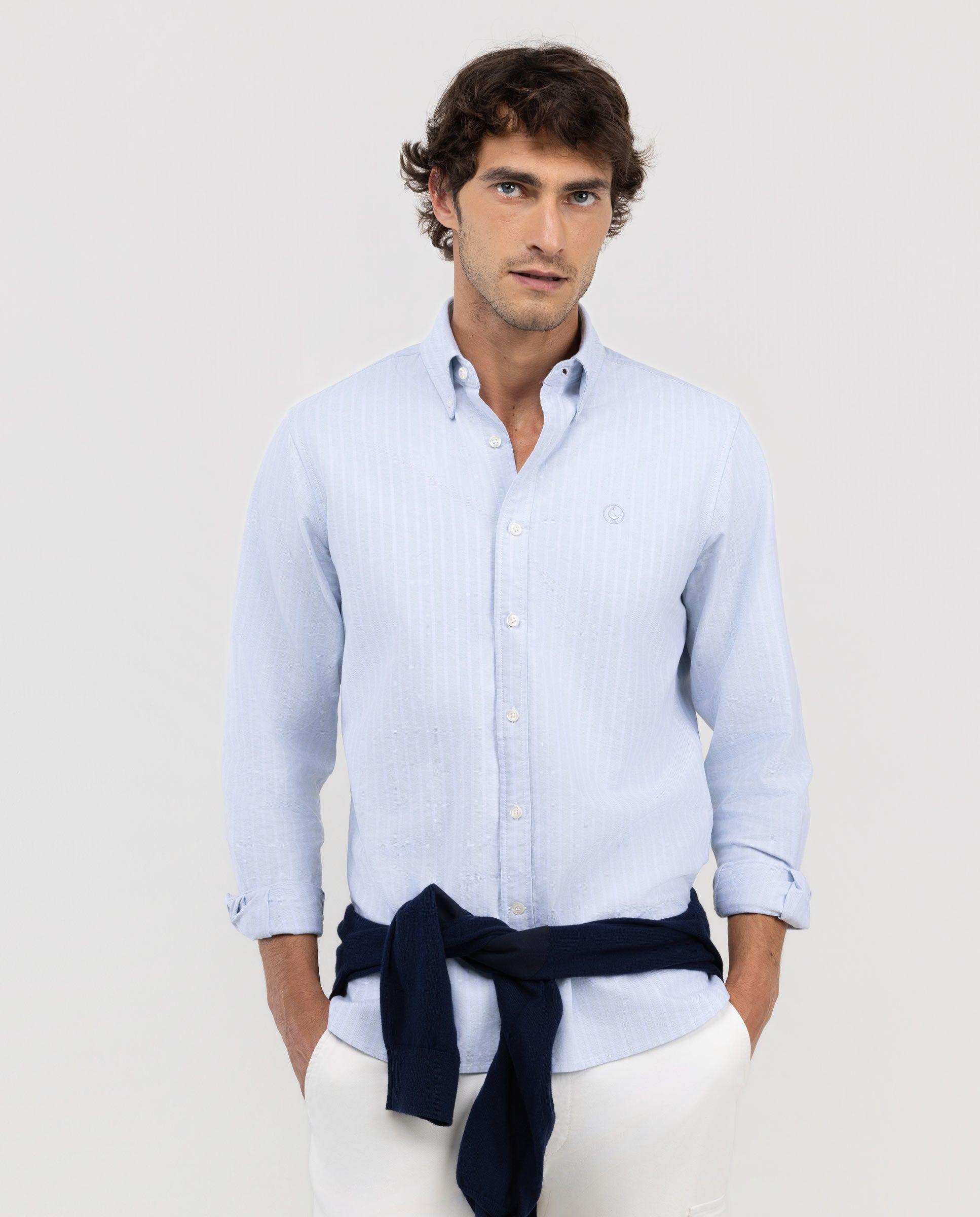 Camisa Raya Butcher Oxford Verde HOMBRE OI 25-1