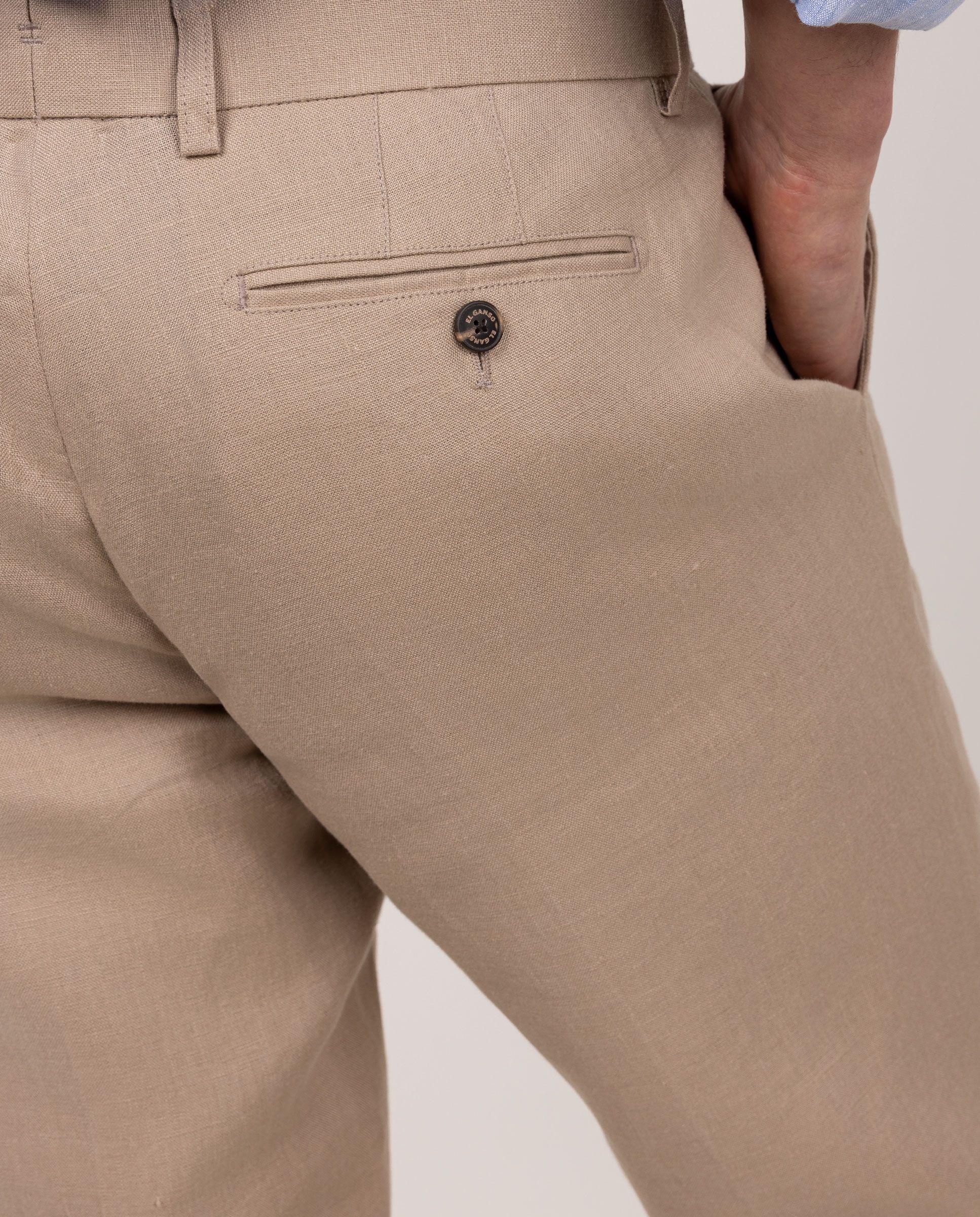 Pantalón Formal Lino Beige HOMBRE PV 26-2